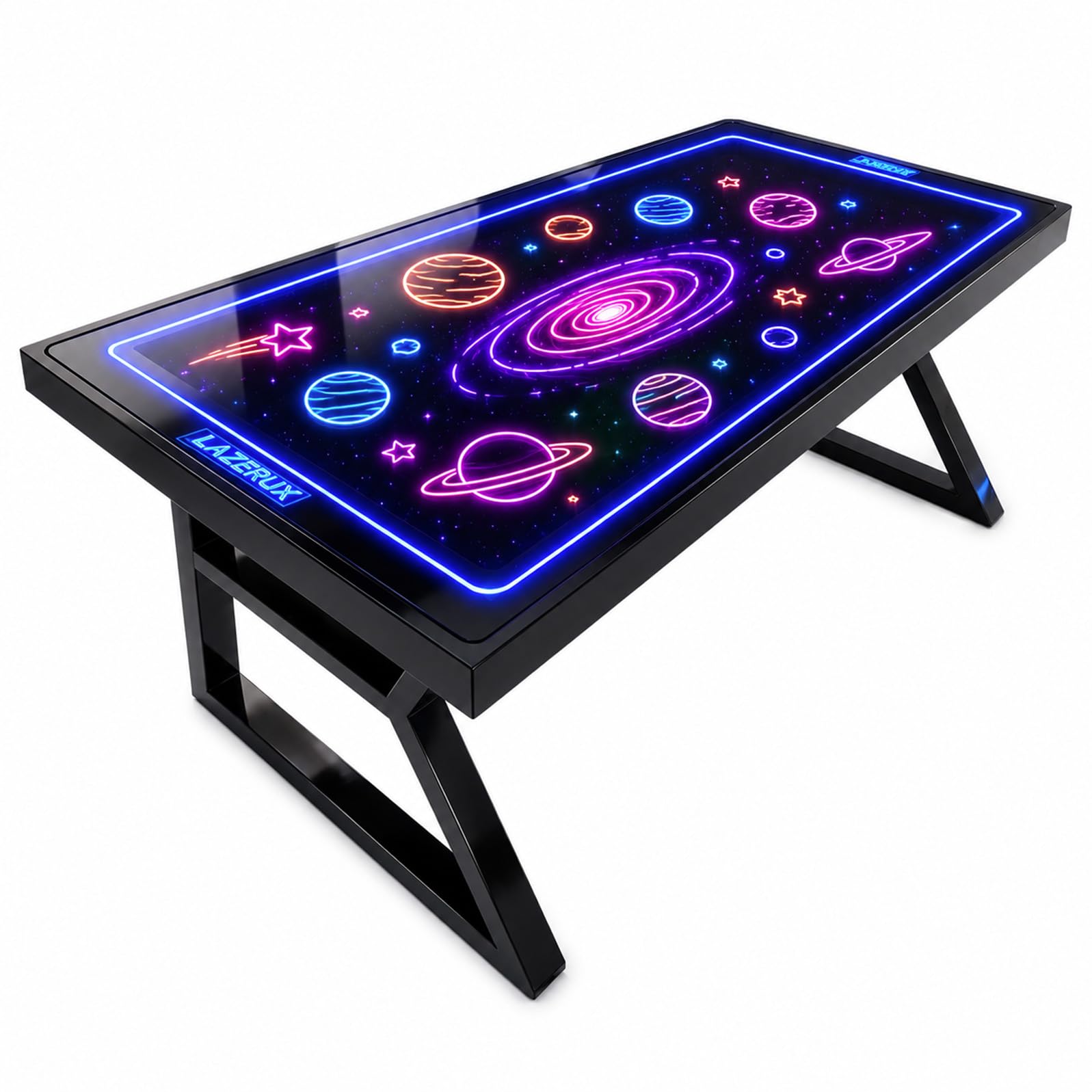 Escritorio Mesa Escritorio Elevable o Fijo Gamer Con Iluminacion Led Superficie PERSONALIZA TU MISMO LA TEMATICA Estructura Metalica Altura Ergonómica Configuración Juvenil BLANCO O NEGRO 160x60