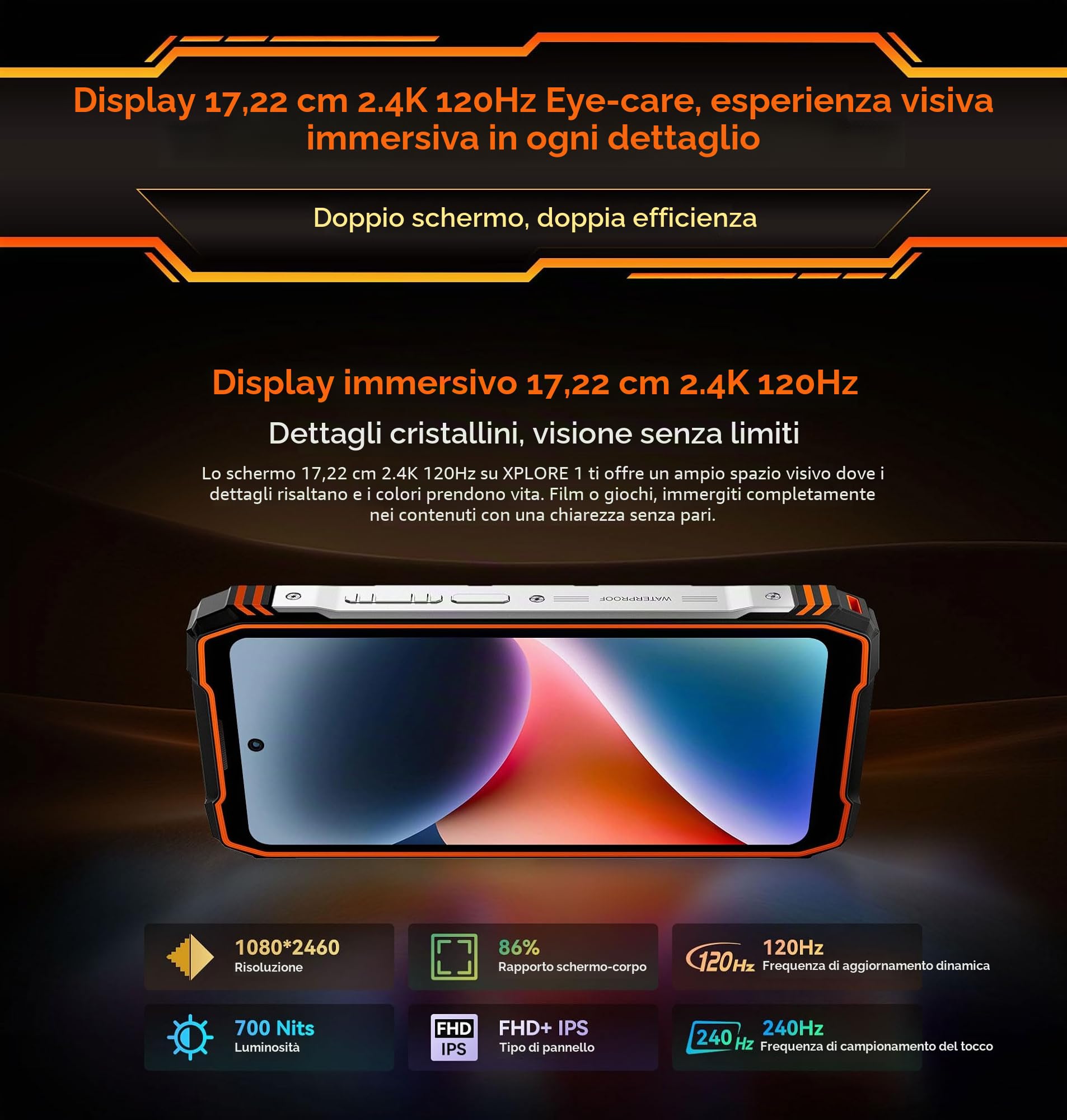 Blackview Xplore 1 | 6,78" FHD+ 120Hz | 48GB RAM + 512GB (2TB) | Nero