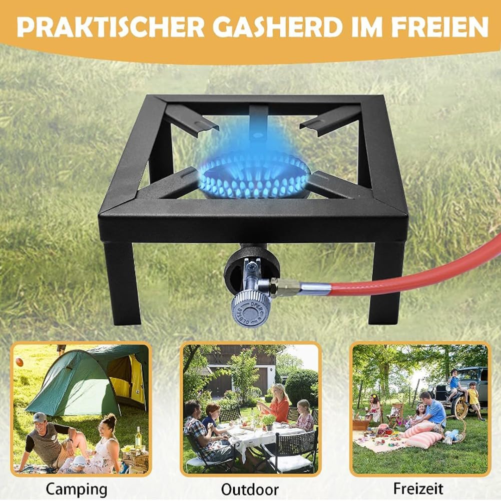 Loufy Soplete de propano de alta presión para cocinar al aire libre, para camping, chupar, cabezales de propano