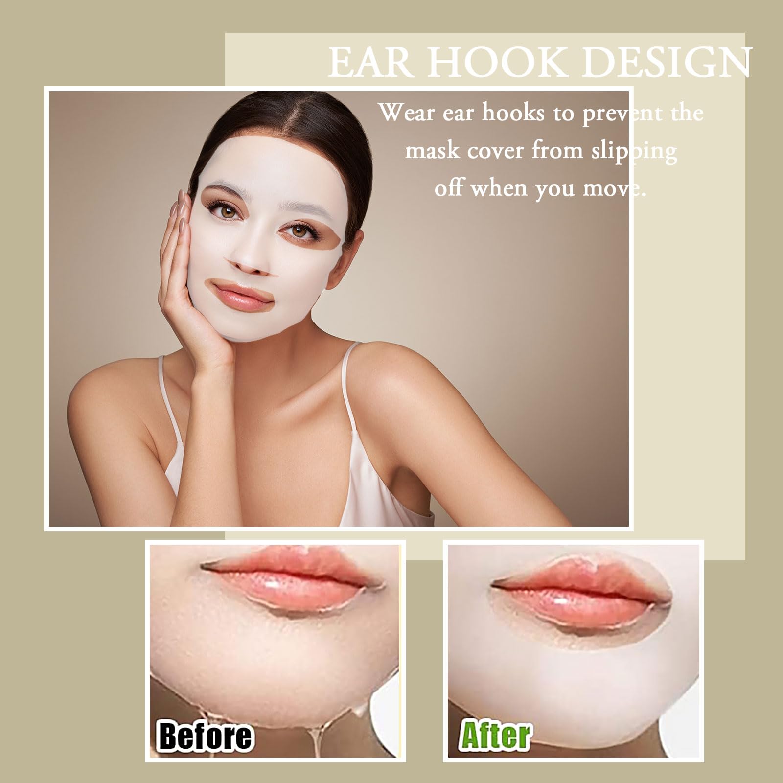 Maschera per la Pelle in Silicone Riutilizzabile, 6 Pezzi Copertura Viso Accessori