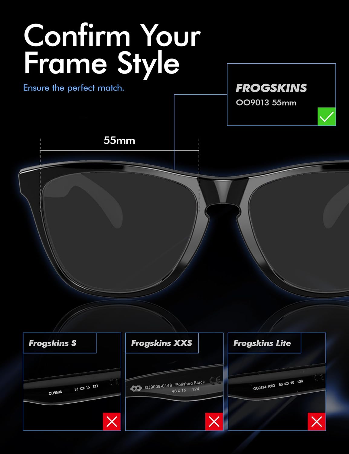 SAUCER Premium Replacement Lenses for Oakley Frogskins OO9013 | Frogskins Low Bridge Fit OO9245 Sunglasses