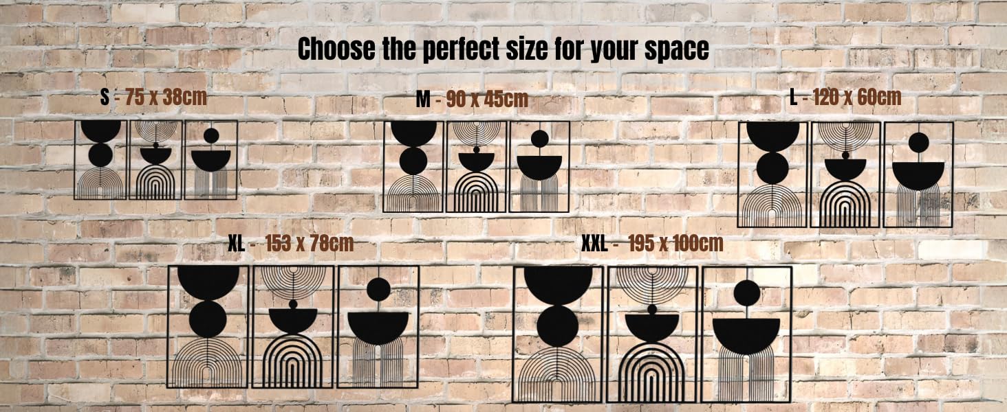 VAILLA - Juego de 3 decoraciones de pared bohemias de madera, decoración de pared geométrica, gran decoración de pared para dormitorio, sala de estar (Boho 15)