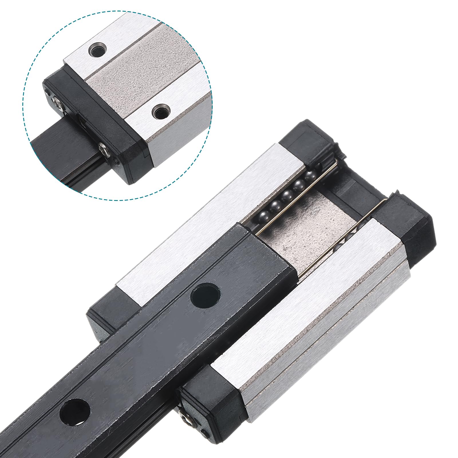 QUARKZMAN MGN12 Guida Lineare 400mm Con MGN12H Blocco Di Scorrimento Cuscinetto Acciaio E Plastica Mini Guida Lineare MGN12 Per Stampanti 3D Fai Da Te E Macchine CNC