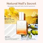 modelones Nail Strengthener, Milky White Nail Natural Concealer Foundation Polish Air Dry Nail Polish for Damaged Nails Imperfection Masking Gifts for Women 15ml
