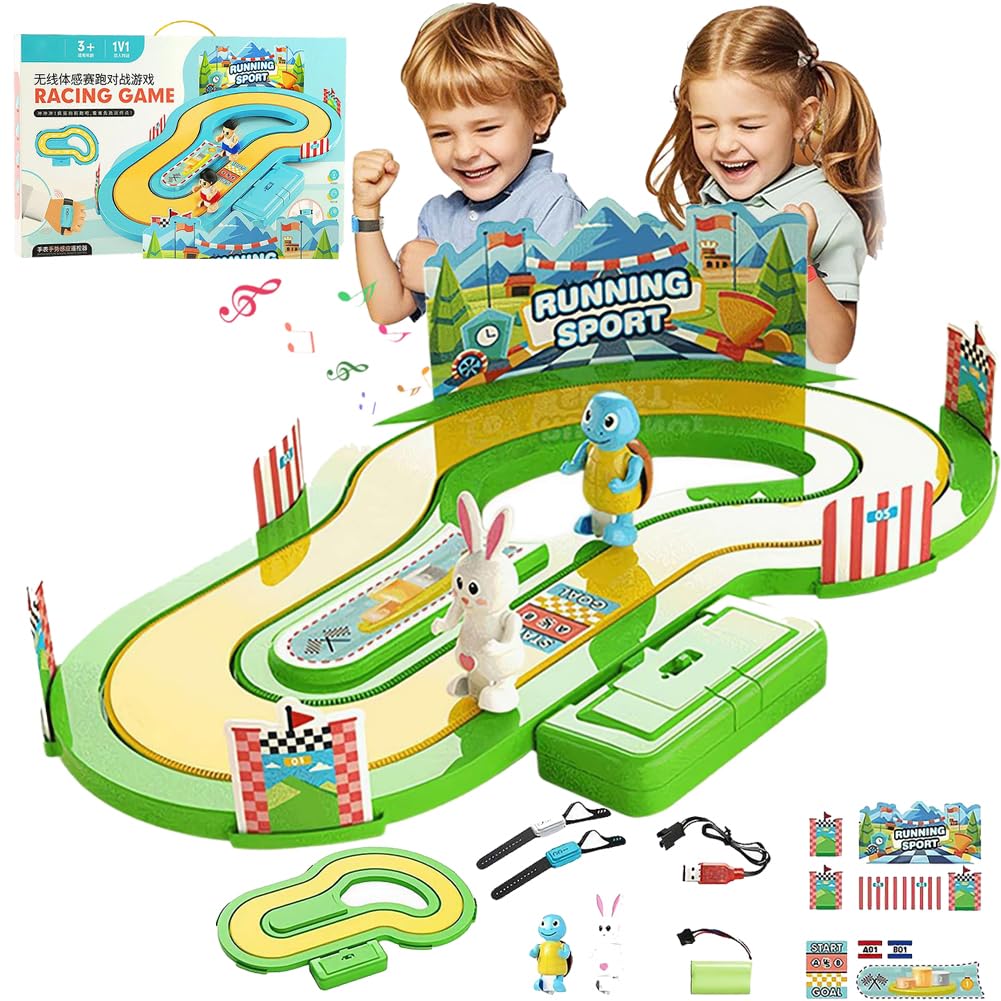 Motion-Sensing Racing Game - Interactive Game System for Kids,Simulated Track Racing Game,Wireless Motion Toy,Parent-Child Interactive Family Activities,Christmas Toy Gifts for Boys Girls School Party