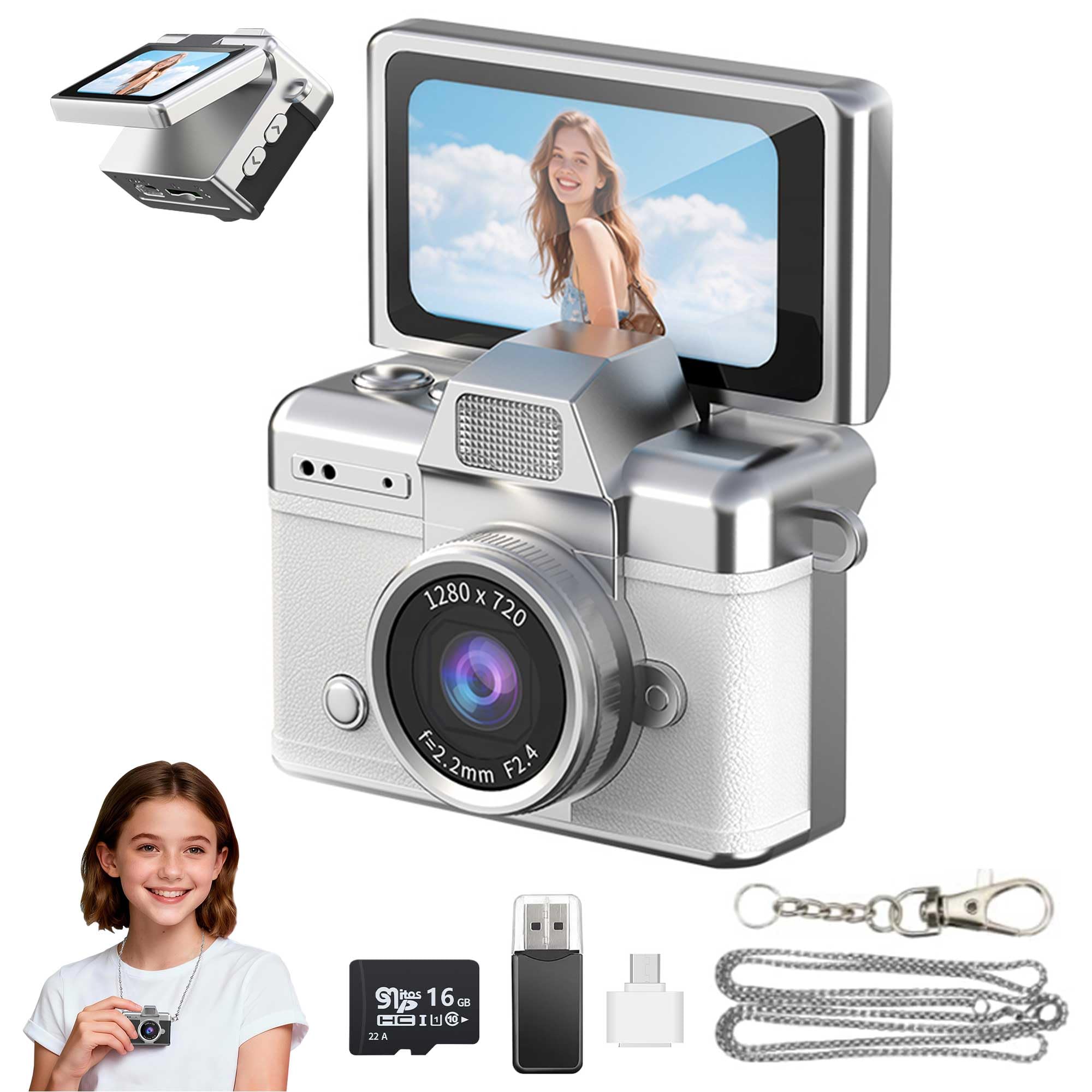 Mini Keychain Camera (White)-picture-17