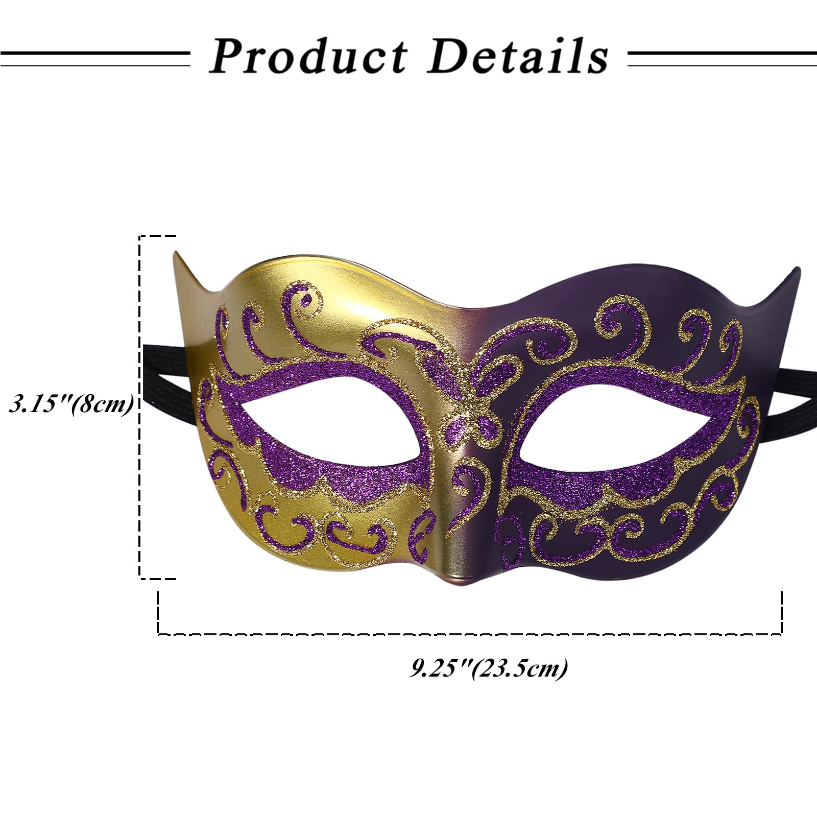 Oidea Retro Venetian Masquerade Mask for Men: Mens Vintage Carnival Venetian Mask Halloween Costume Cocktail Party Mardi Gras Mask - Image 3