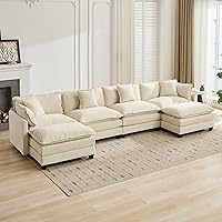 Vista 14 de Modernos y acogedores sofás seccionales para sala de estar, cómodos sofás seccionales verdes, sofá para sala de estar, sofás y sofás (negro, otomano)