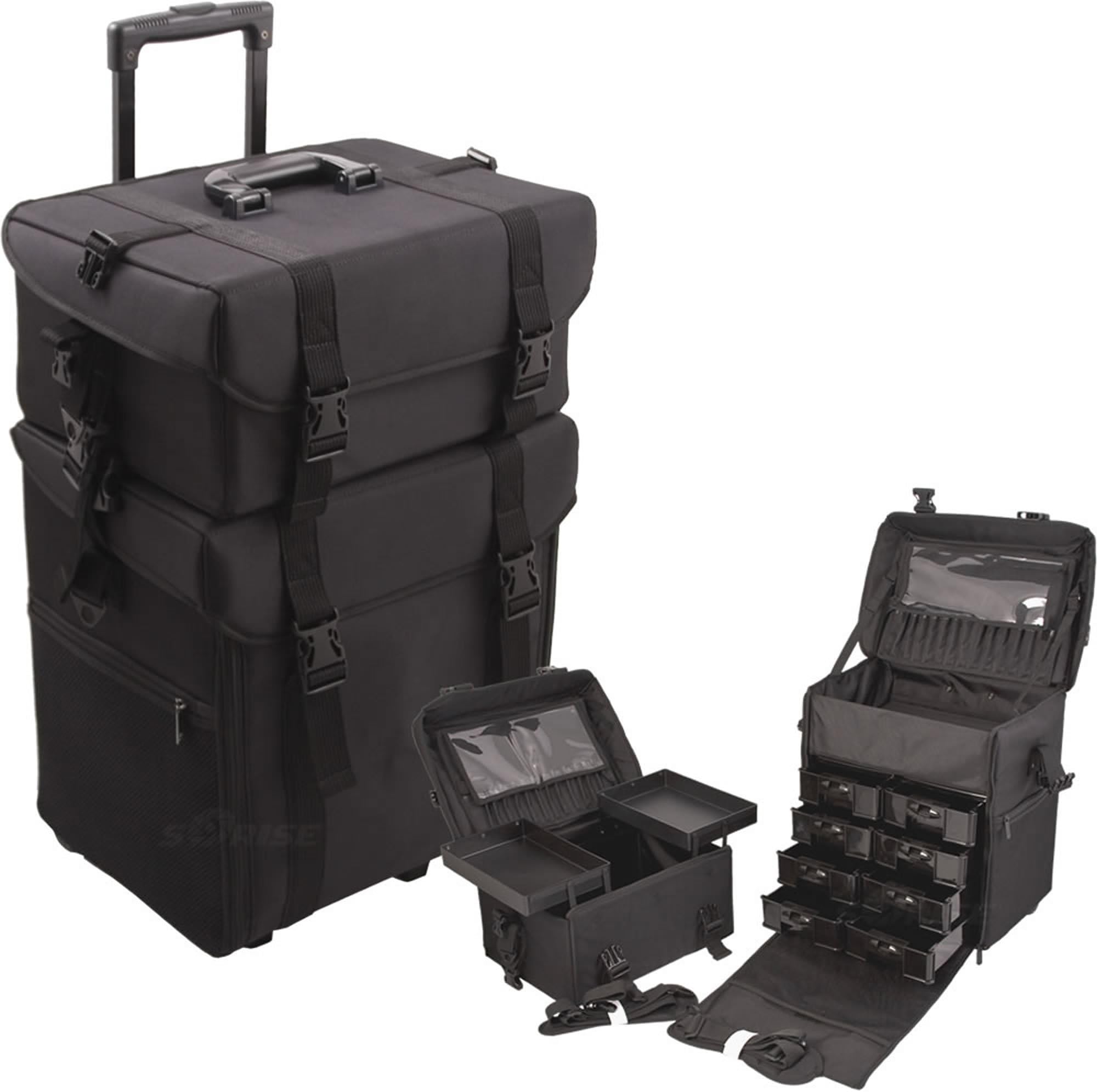 2 in 1 Soft Professional Rolling Train Cosmetic Makeup Case NR2