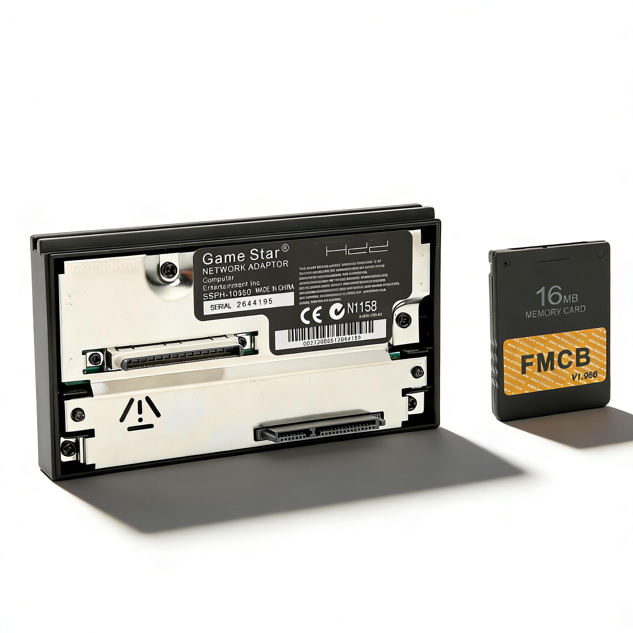 Adattatore di Rete per Interfaccia SATA, per Console di Gioco , con Scheda di Memoria FMCB V1.966 da 16 MB, McBoot , Adattatore per Disco Rigido HDD, Plug And Play,