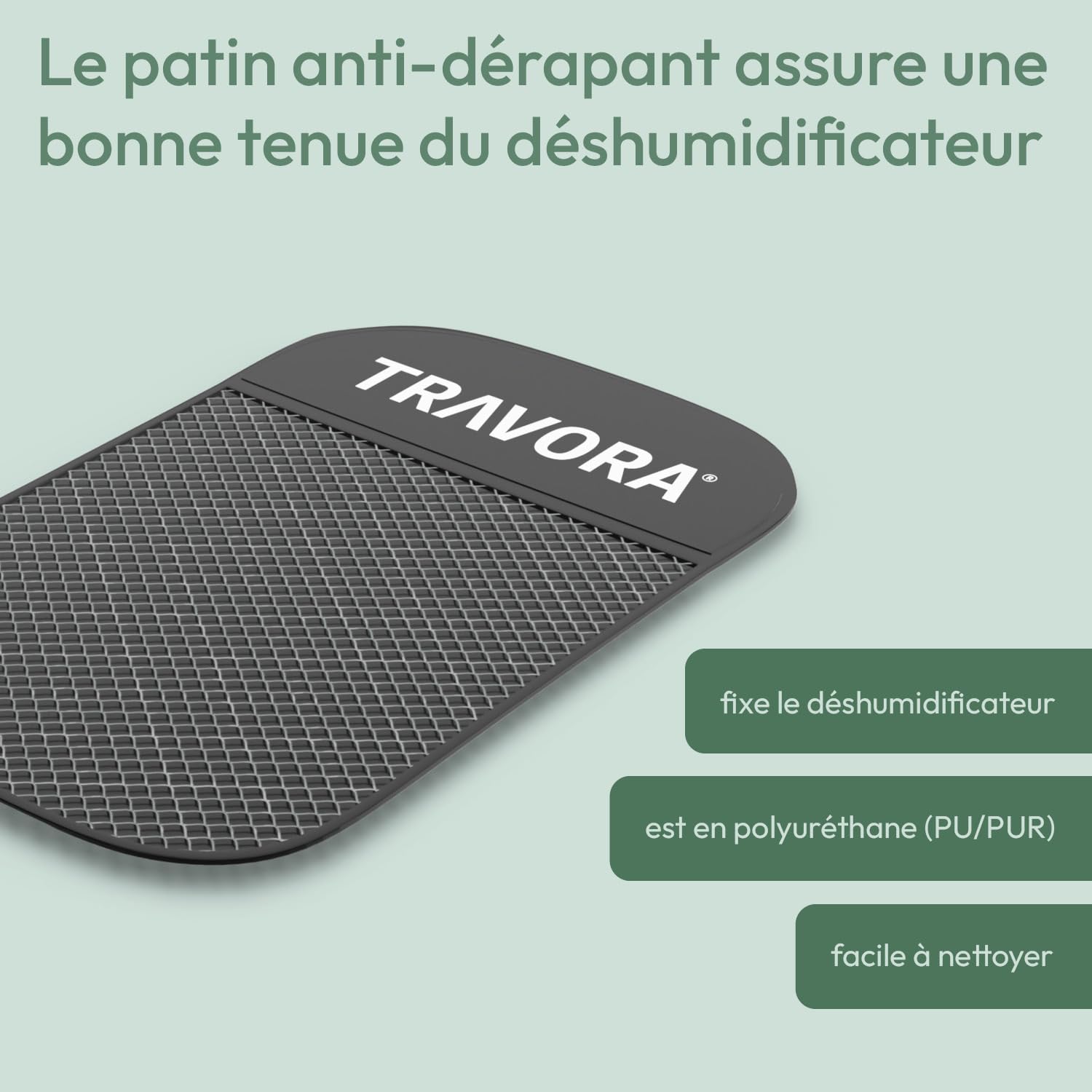 Coussin déshumidificateur de voiture 2x1 kg avec coussinet antidérapant – Déshumidificateur de voiture réutilisable – Coussin déshumidificateur d'intérieur