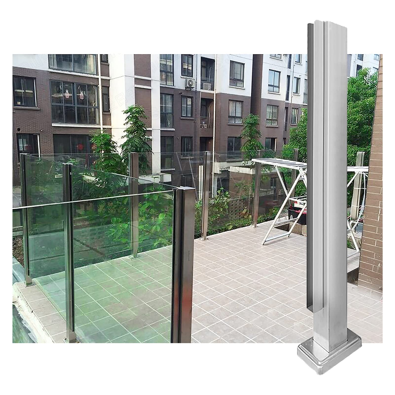 Clôture pour escaliers et terrasses en acier inoxydable haute finition