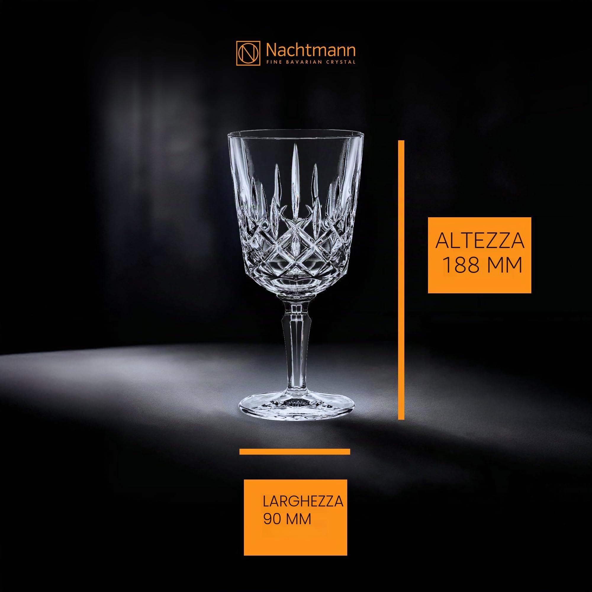 Spiegelau & Nachtmann, Noblesse 104247 - Set di 4 bicchieri da vino da cocktail, in cristallo, 355 ml