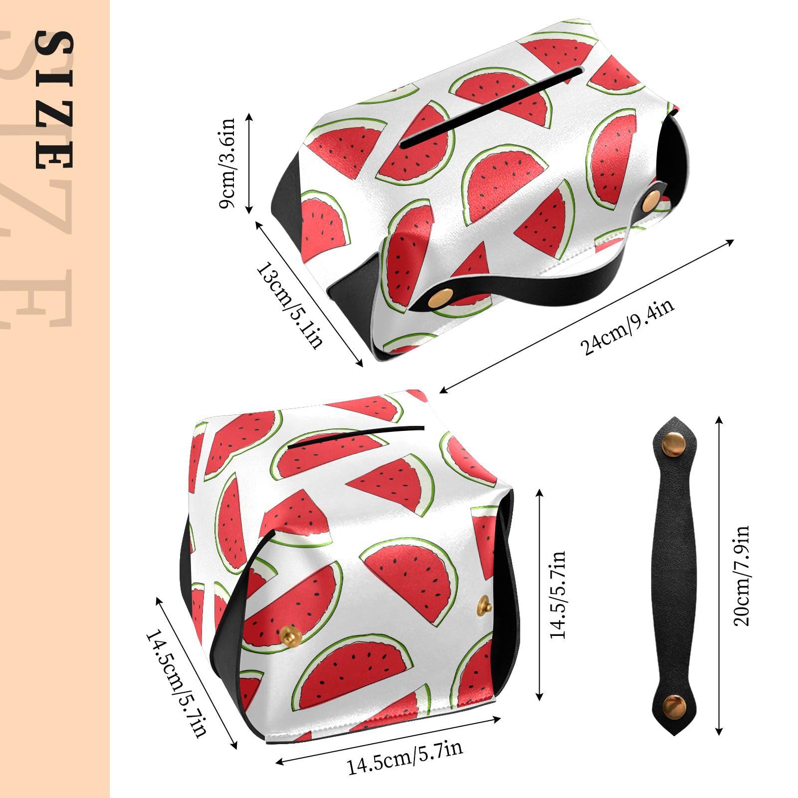 Kleenex Taschentuchbox-Abdeckung Aus PU-Leder – Braun, 24 X 13 X 8 Cm, Mit Magnetverschluss