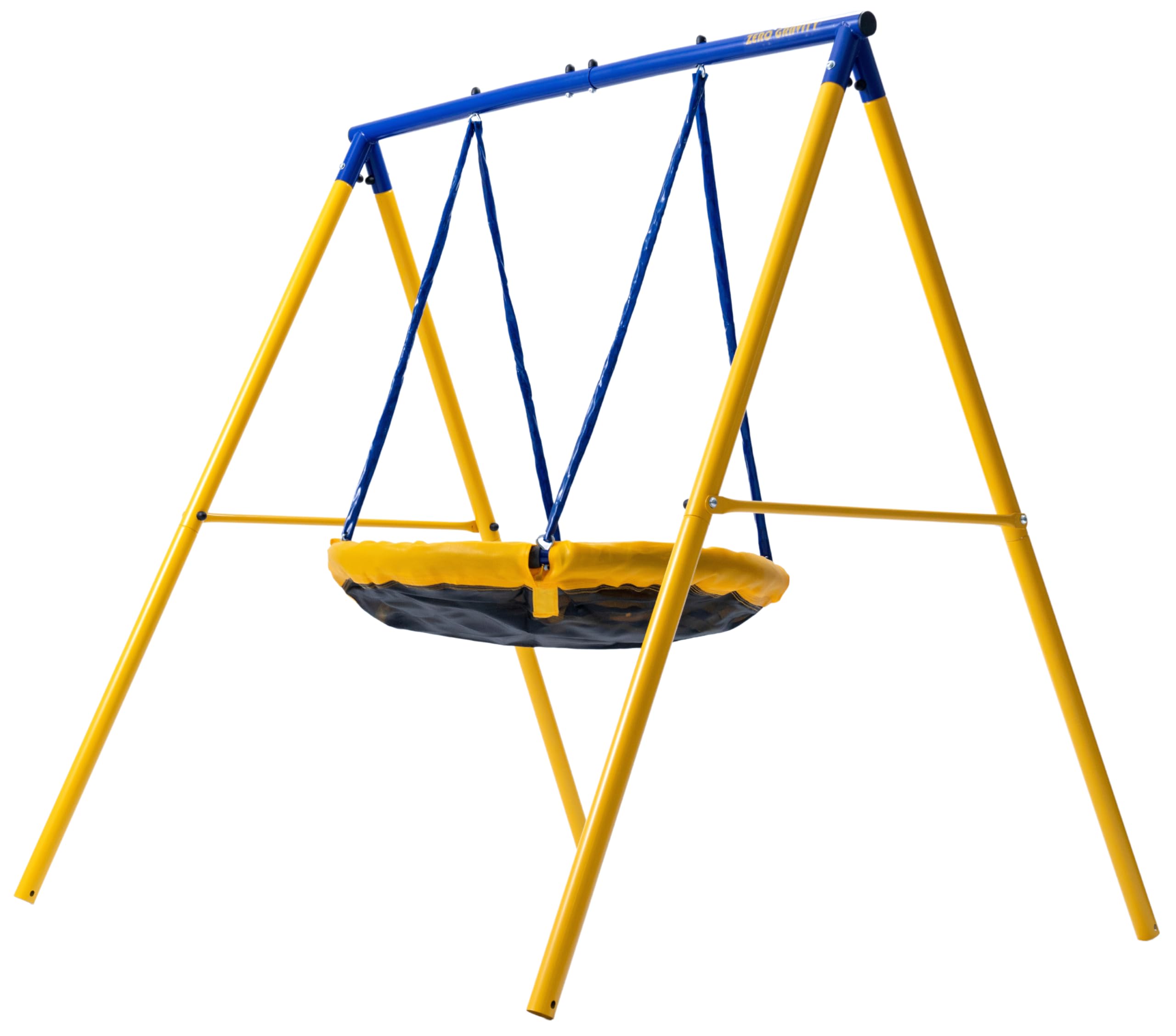 Zero Gravity Kids Swing Set With Sturdy Metal Frame. Garden Fun For Up To 2 Children (UFO Bird Nest)