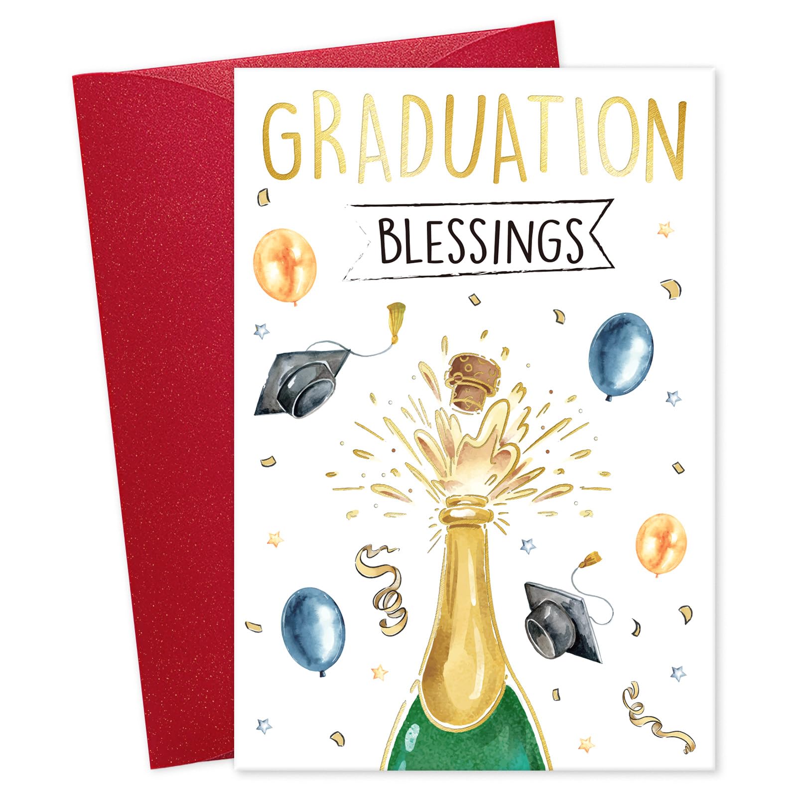 DISJOURNEY Graduation Card for Him Her - Funny High School College 2026 Graduation Gift - Promising Future