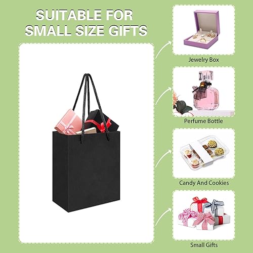 Miniatura 8 de batifine Bolsas de regalo pequeñas, pequeñas bolsas de joyería con asas, pequeñas bolsas de papel a granel para recuerdos de fiesta, regalos de