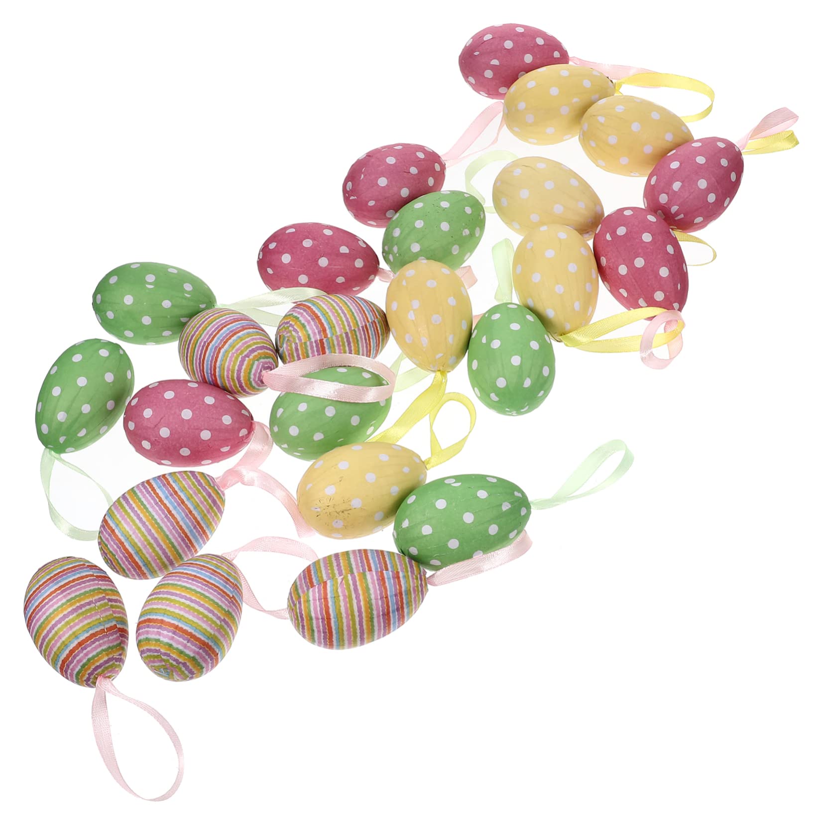 ABOOFAN 96 STK Schaumstoff-Ei-Anhänger Osterei-Baumschmuck Frühlingsdekorationen Easter Egg Decoration Ostern tischdeko Ornament Ostern einzigartiges Osterei-Dekorationen