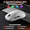Mouse Gamer Inalámbrico ATK A9, 18000 DPI, Sensor PAW3395 SE - Blanco | 53G Ligero, Modo Triple 2.4G/BT/USB-C Cableado, Batería de 520mAh, Ratón Ergonómico Programable, para PC/Win/Mac 7