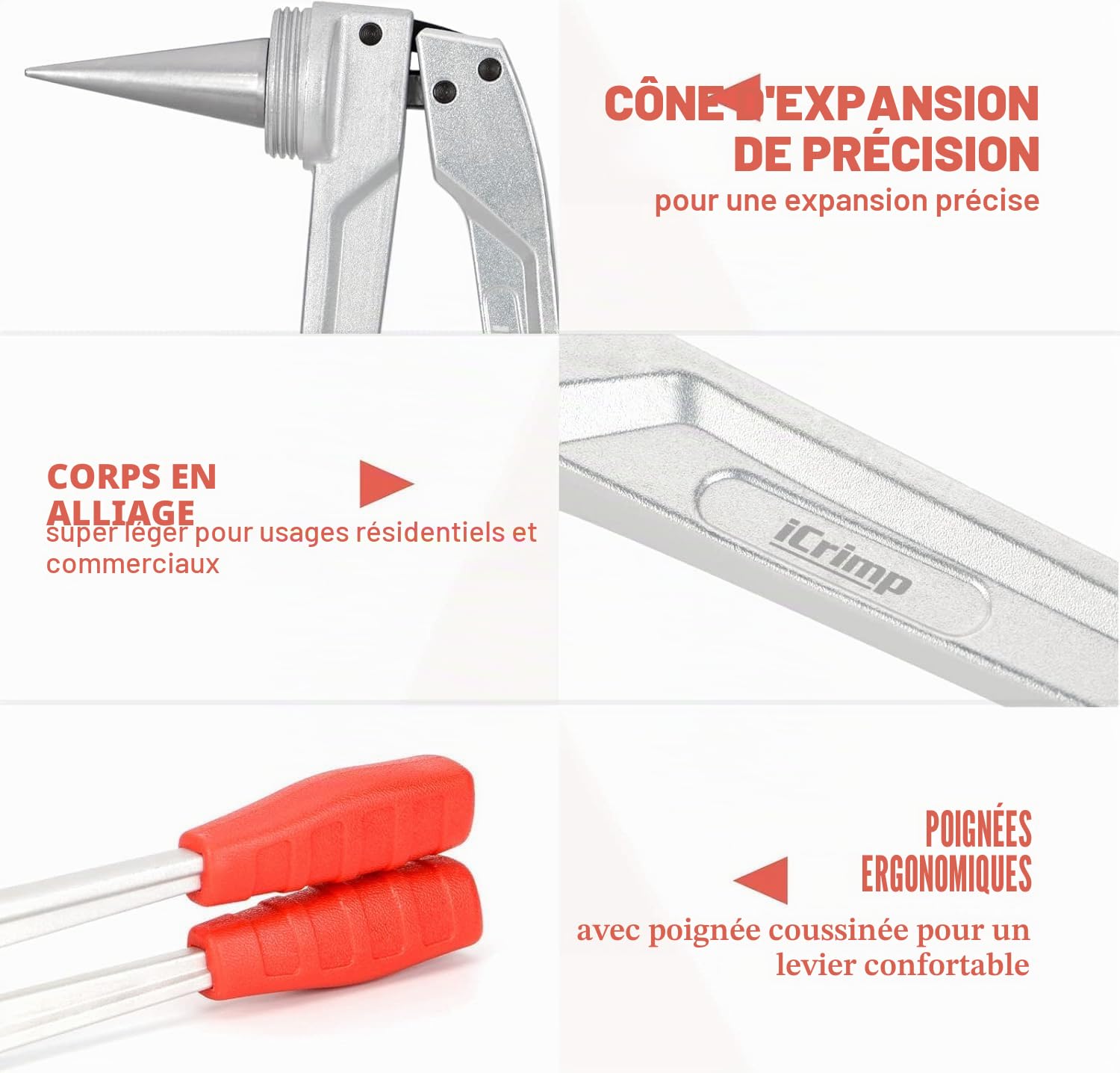 iCrimp Kit expandeur PEX 16-32 mm avec têtes compatibles