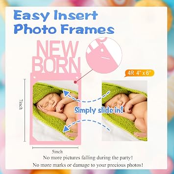 Buryeah Pastel 1st Birthday Monthly Photo Banner for Baby