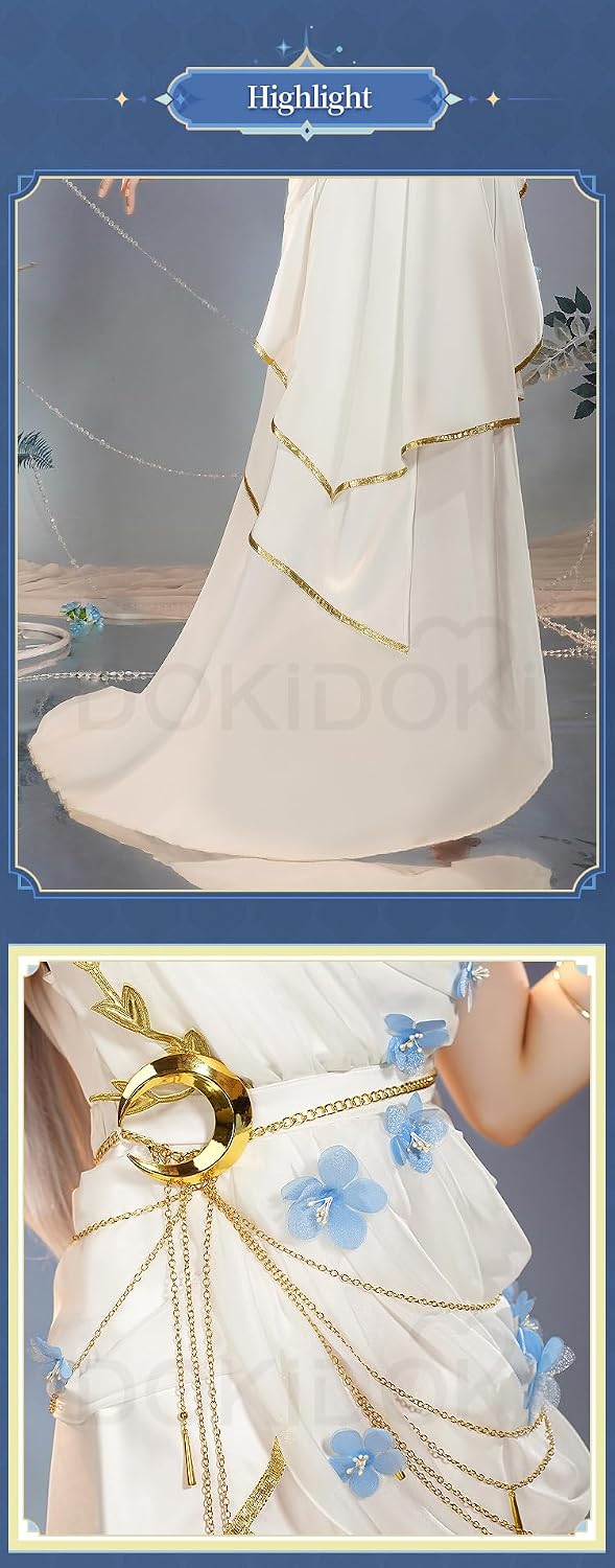 KIRA KIRA Anime Magical Elf Cosplay Costume Doki-SR Witch Fairy Oracle Doujin Dress Halloween Costume with Ears