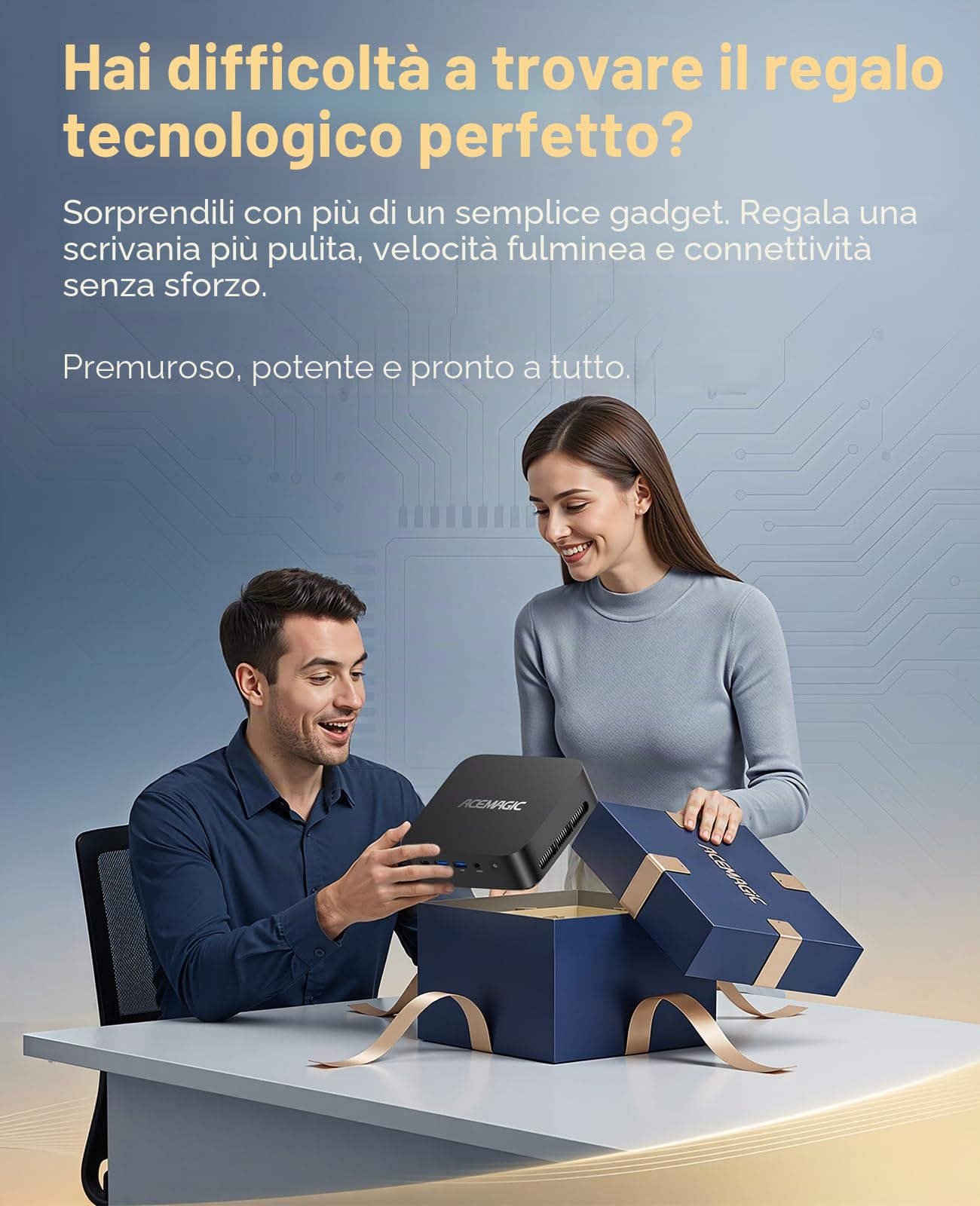 ACEMAGIC Kron Mini K1 Mini PC, AMD Ryzen Embedded R2544 (4C/8T, Fino a 3.7GHz),Win 11 Pro Mini Computer 8GB DDR4 RAM 256GB SSD,AMD Radeon Graphics, BT4.2/WIFI 5/per Ufficio, Studio,Business