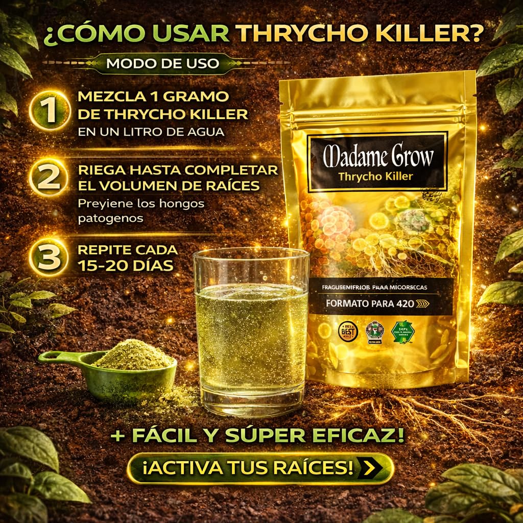 MADAME GROW Knospen Vergrößerer Marihuana - Blühdünger Marihuana - Knospenbooster Marihuana - Blühfutter Marihuana - Dünger Marihuana - Flüssig - Aufdicken (THRYCHO100g)