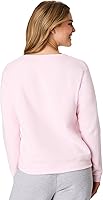 Vista 3 de Hanes Sudadera de cuello redondo para mujer, sudadera de forro polar Ecosmart con muesca en V, sudadera para mujer