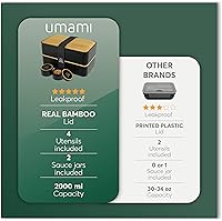 Vista 125 de Umami Bento Lunch Box for Men & Women, Black Lotus, 68 oz