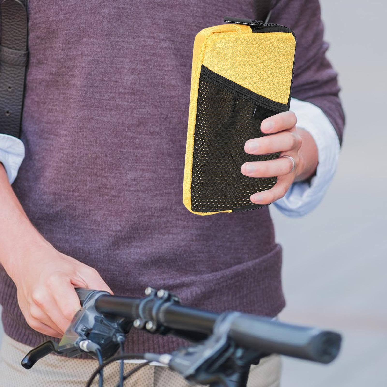 Portefeuille Vélo Pour Téléphone – Poche étanche Légère, Rangement Cartes Et Clés, Pour Guidon Ou Sac à Dos - 7