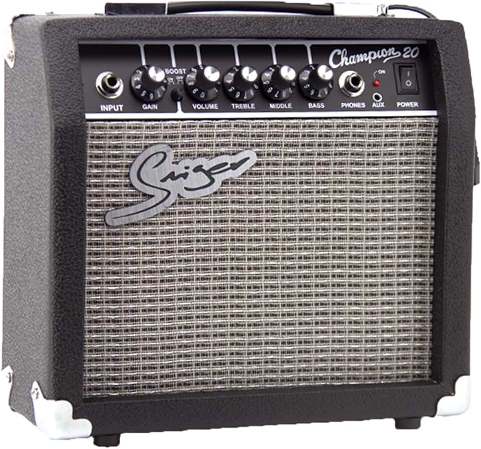 Amplificador de Guitarra 20W 220V, 6,5" Polegadas, Controle de Grave, Agudo e Distorção, Ideal para Ensaios e Shows
