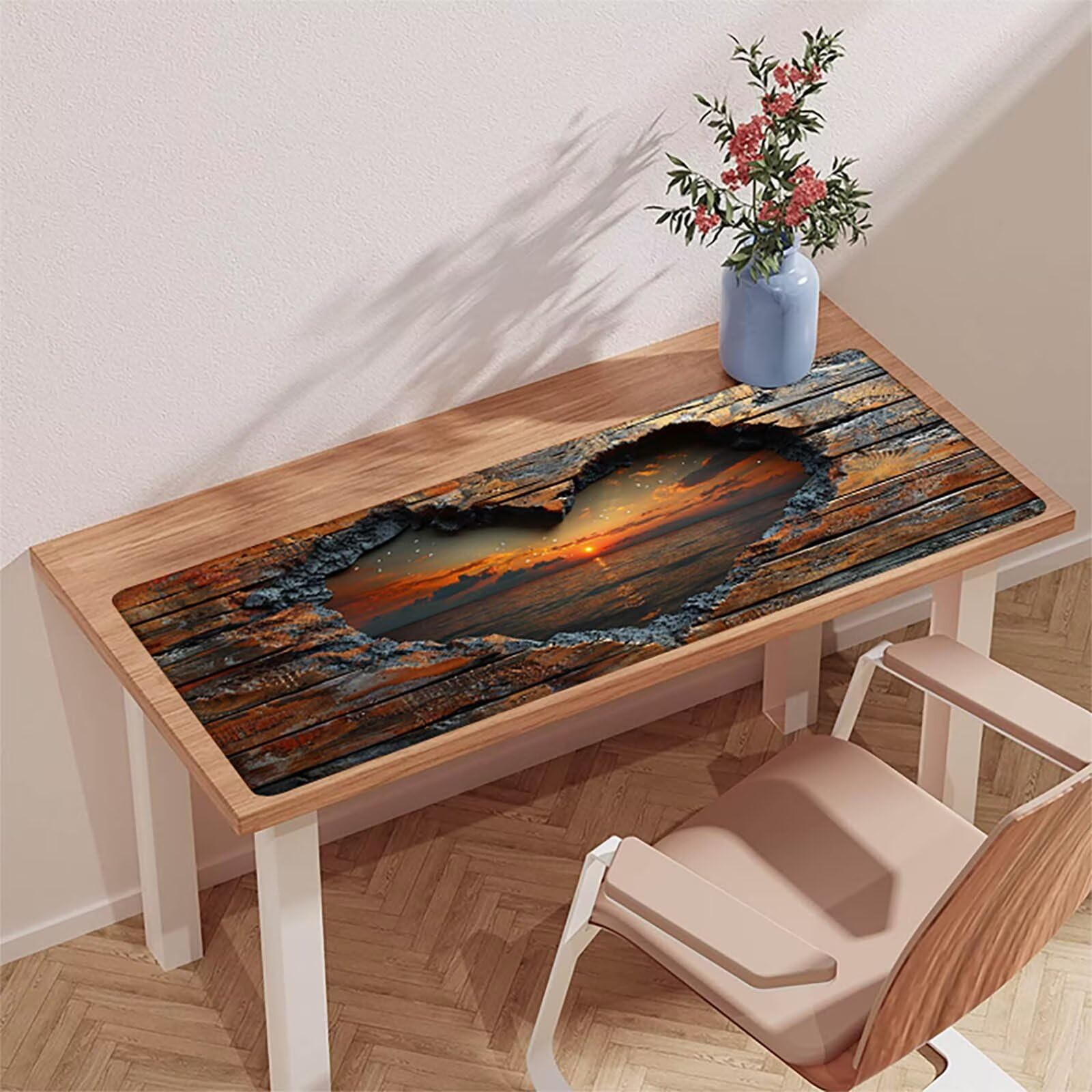Podkładka pod mysz do gier Ocean, podkładka pod mysz XXL 1200 x 600 x 3 mm, mata na biurko ze zszytymi krawędziami, podkładka pod mysz poprawia dokładność i szybkość, akcesoria biurowe, prezent dla