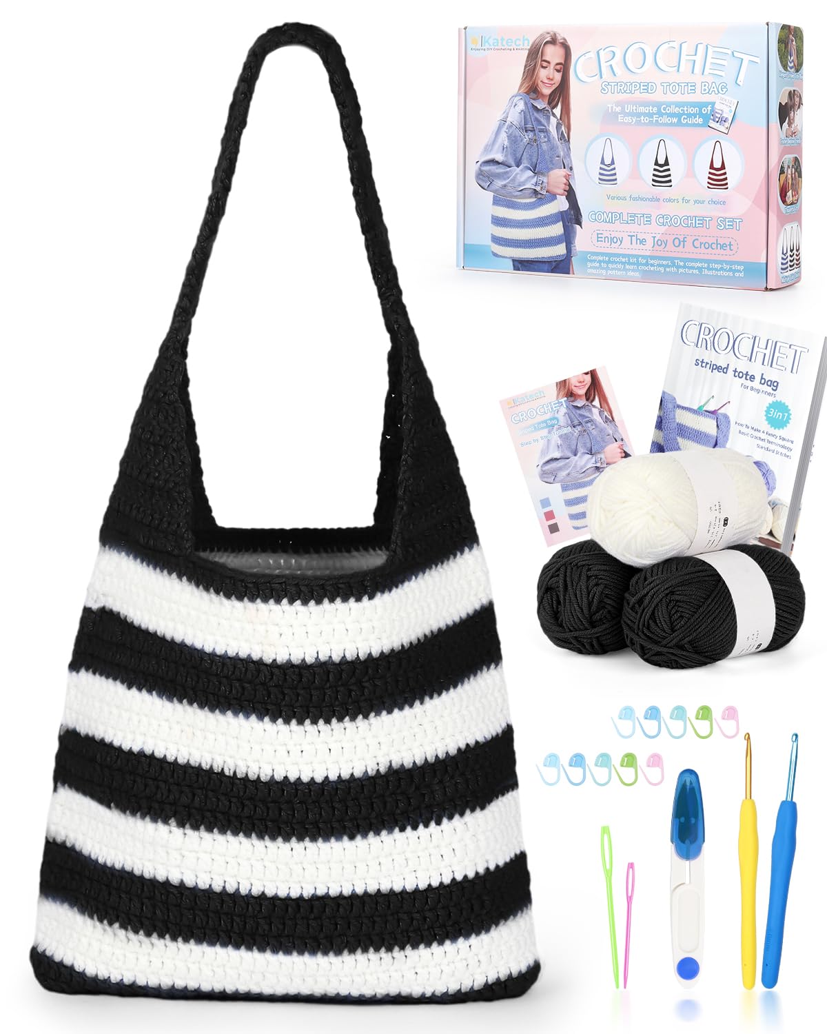 Kit De Crochet Katech Bolsa De Tejer Portu00e1til, Bolsa De