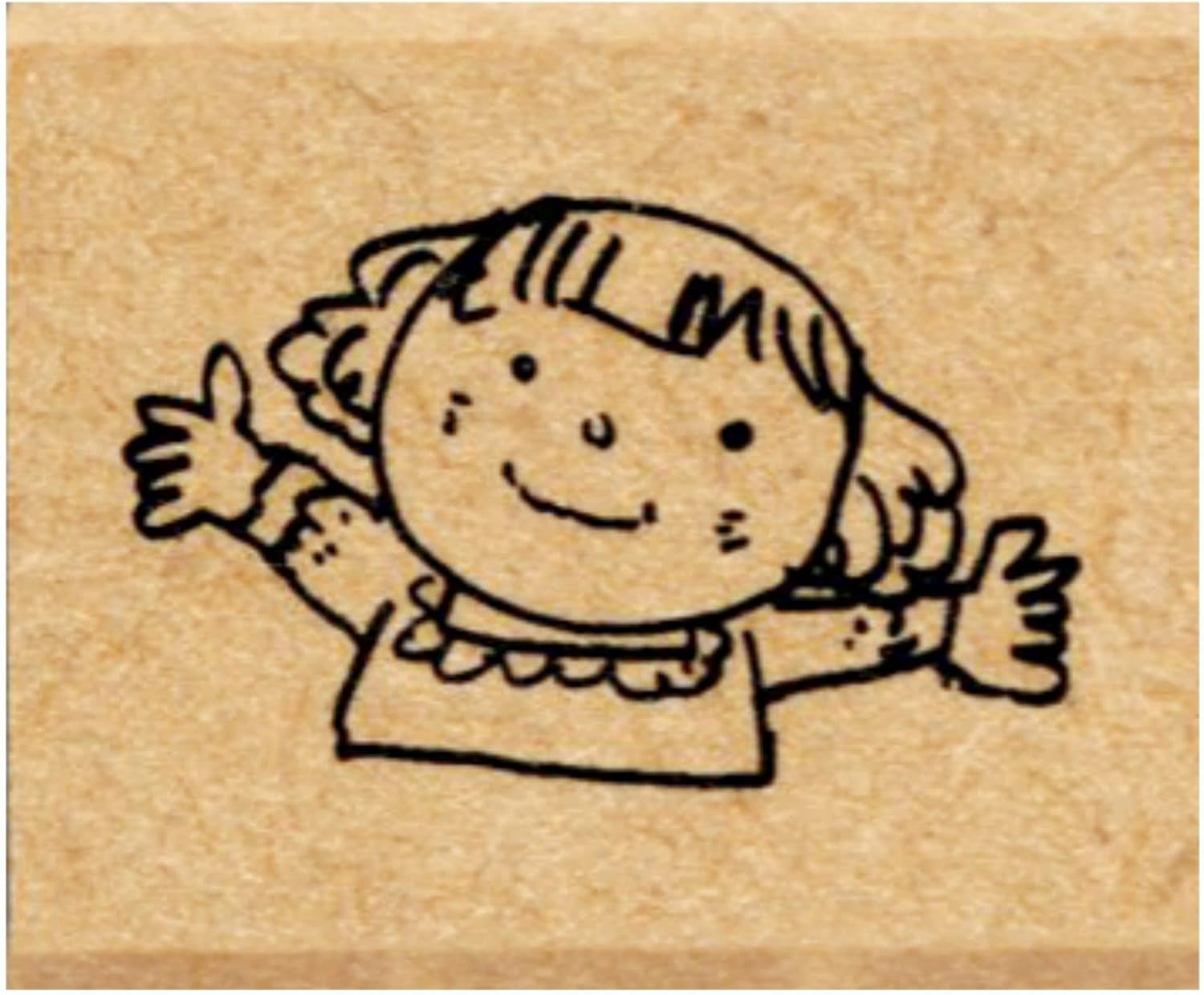 こどものかお ピッコロスタンプ 女の子 バンザイ 0812 038