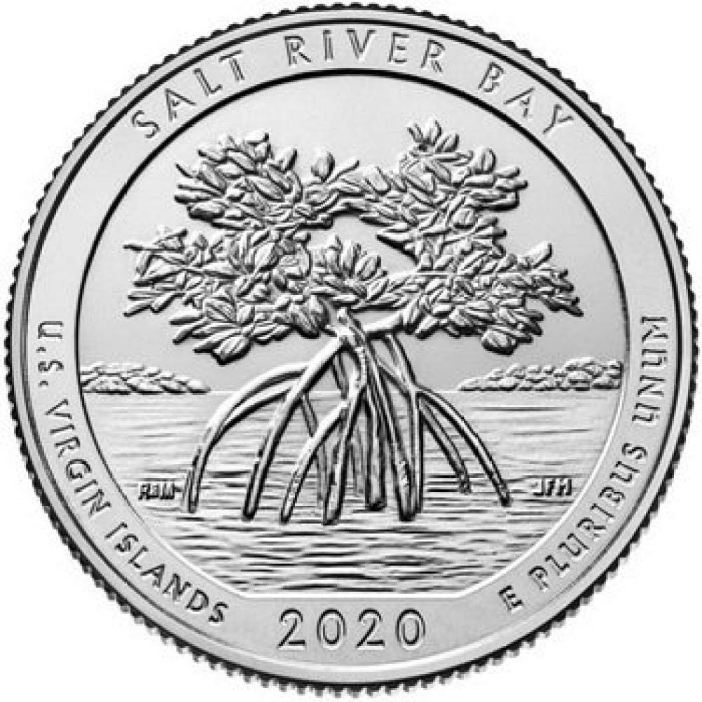 Coin Collection Commemorative Coin US 2020 National Park, 53th P Version of Virgin Island Yanhe Wan Memorial CoinCoin Collection Commemorative Coin