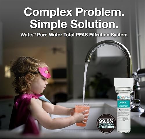 Miniatura 9 de Watts Premier H2O-DWCBTP100 Reducción total de PFAS de una etapa Sistema de filtración de agua debajo del mostrador, reduce los productos químicos