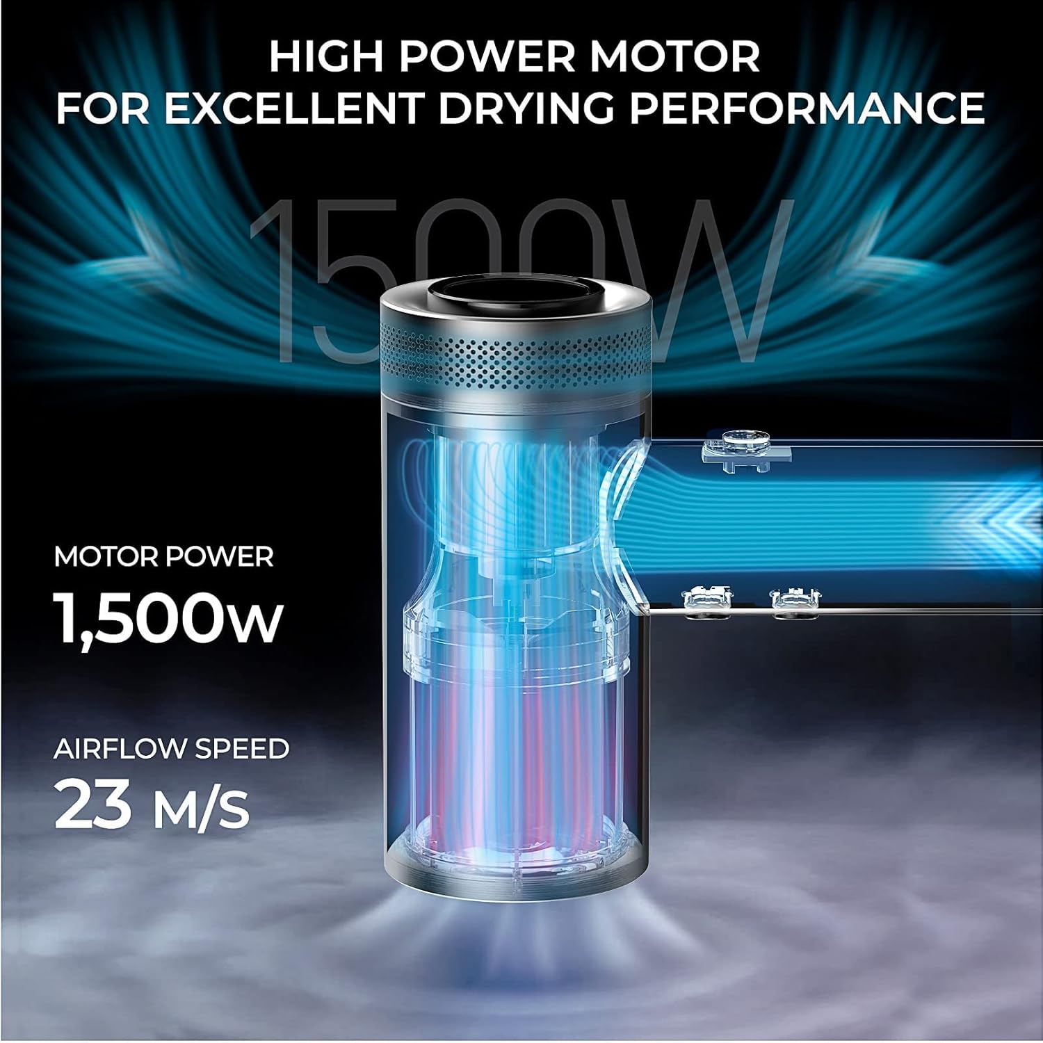 TYMO Hair Dryer with Diffuser for Women - 1500W Professional High Speed Blow Dryer with Comb, 110,000RPM Fast Dry, 200 Million Ionic Hairdryer, 4 Temps & 3 Speeds, 8 Ft Cord for Sa...