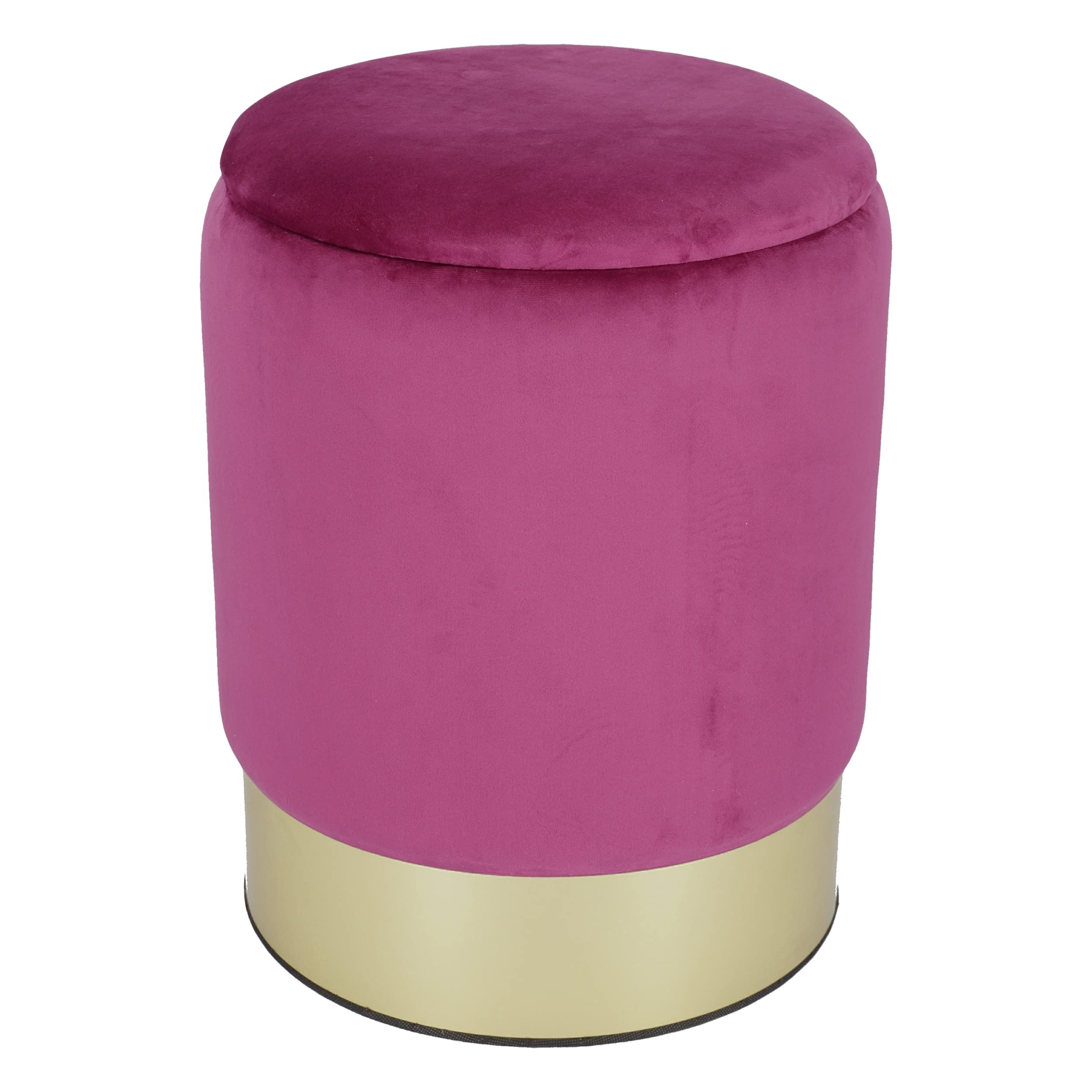 Pouf Contenitore Rotondo Glamour Fucsia