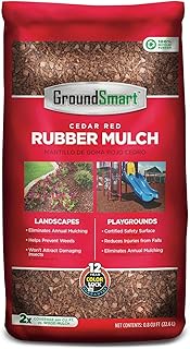 GroundSmart Rubber Mulch - Cedar Red 1.25 cu ft. 12 Year Color Lock