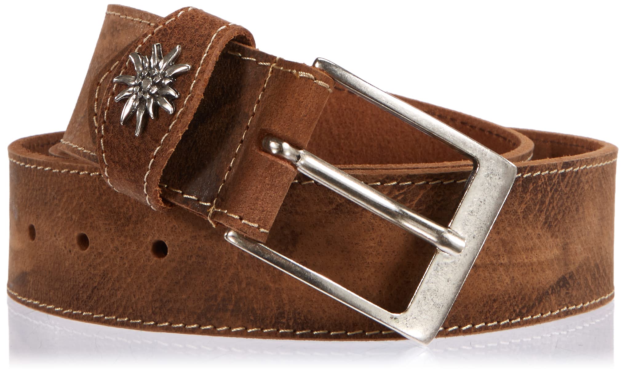 MGM Unisex Trachtengürtel mit Edelweiß Gürtel (1er Pack)
