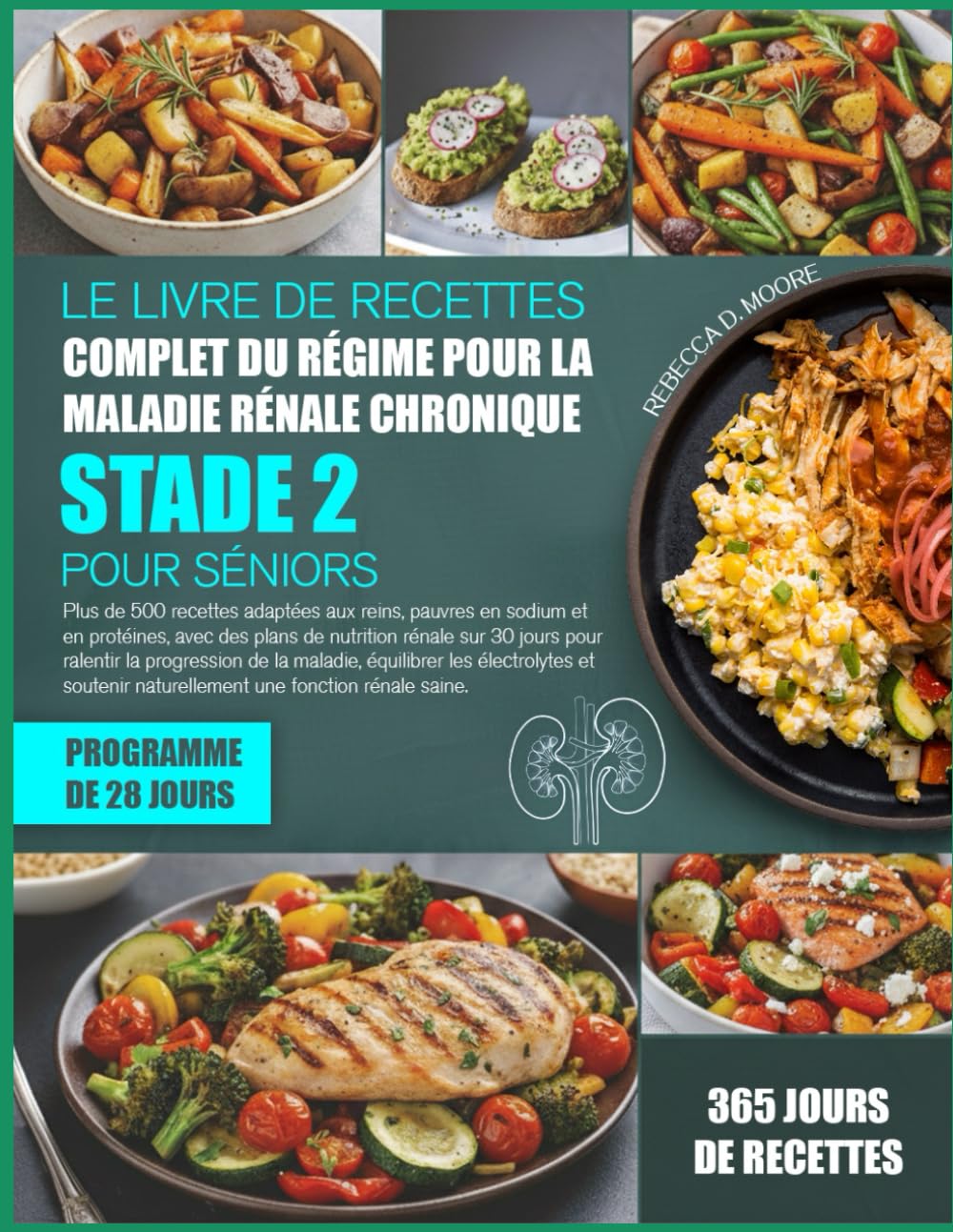 LE LIVRE DE RECETTES COMPLET DU RÉGIME POUR LA MALADIE RÉNALE CHRONIQUE STADE 2 POUR SÉNIORS: Plus de 500 recettes adaptées aux reins, pauvres en ... nutrition rénale sur 30 jours pour ralentir