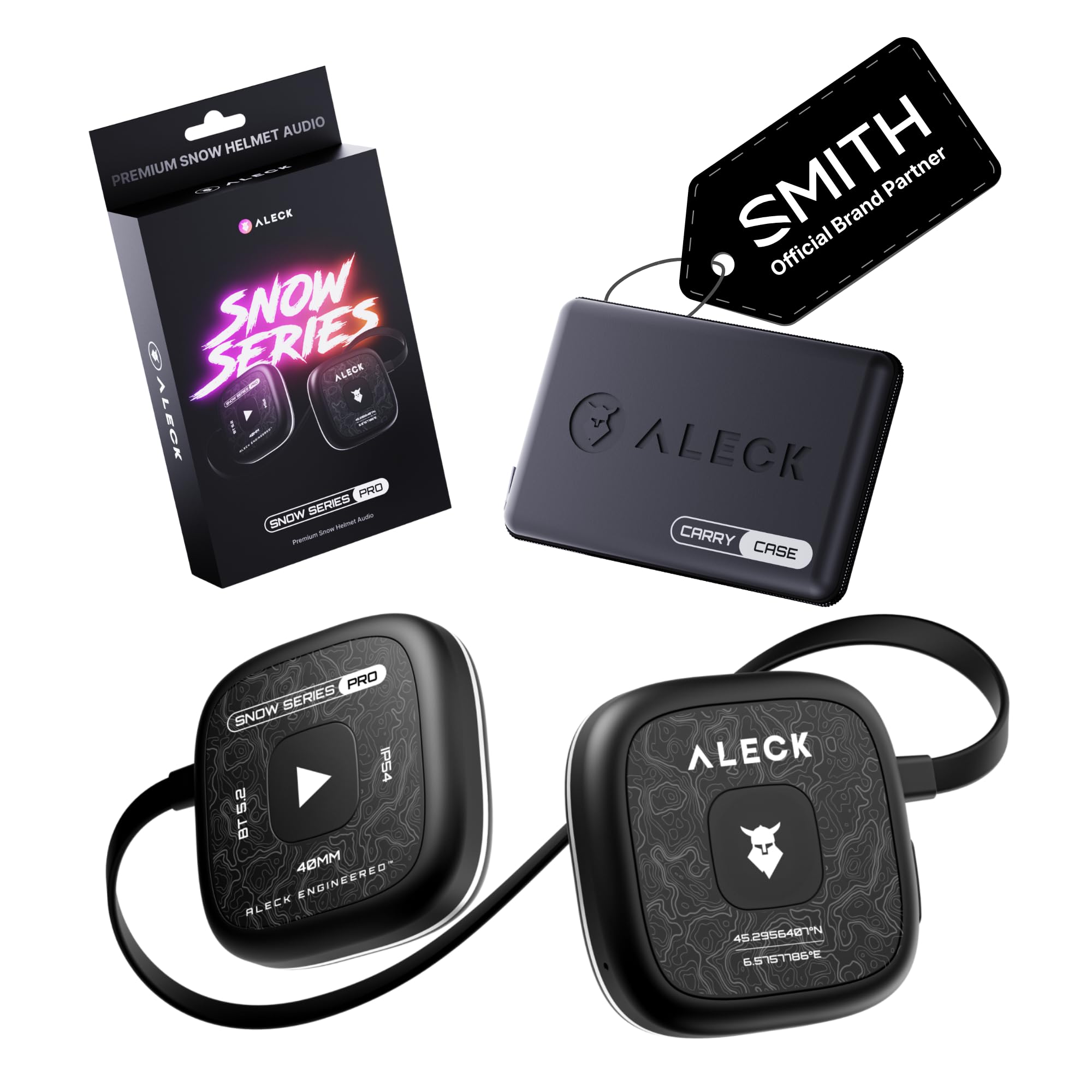 Snow Series Pro Wireless Bluetooth Ski & Snowboard Helmet Speakers, Fits Audio-Ready Helmet Ear Pockets, Glove Friendly Controls, Built-in Mic for Hands-Free Calls