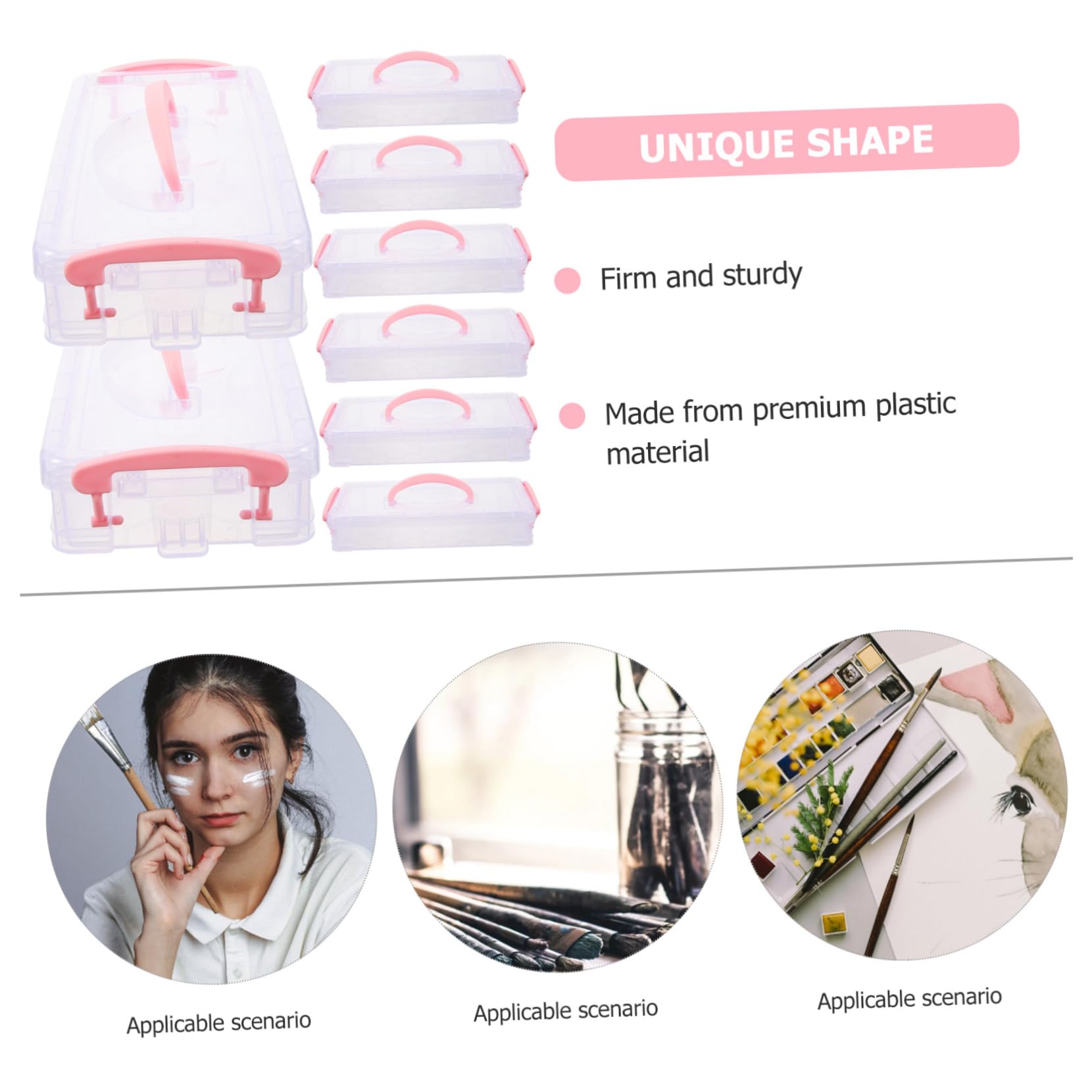 NUOBESTY Astucci in Plastica Per Matite Per Ragazzi E Ragazze Astucci Impilabili Organizer Per Penne Contenitori Per Materiale Scolastico Per Ragazzi E Ragazze