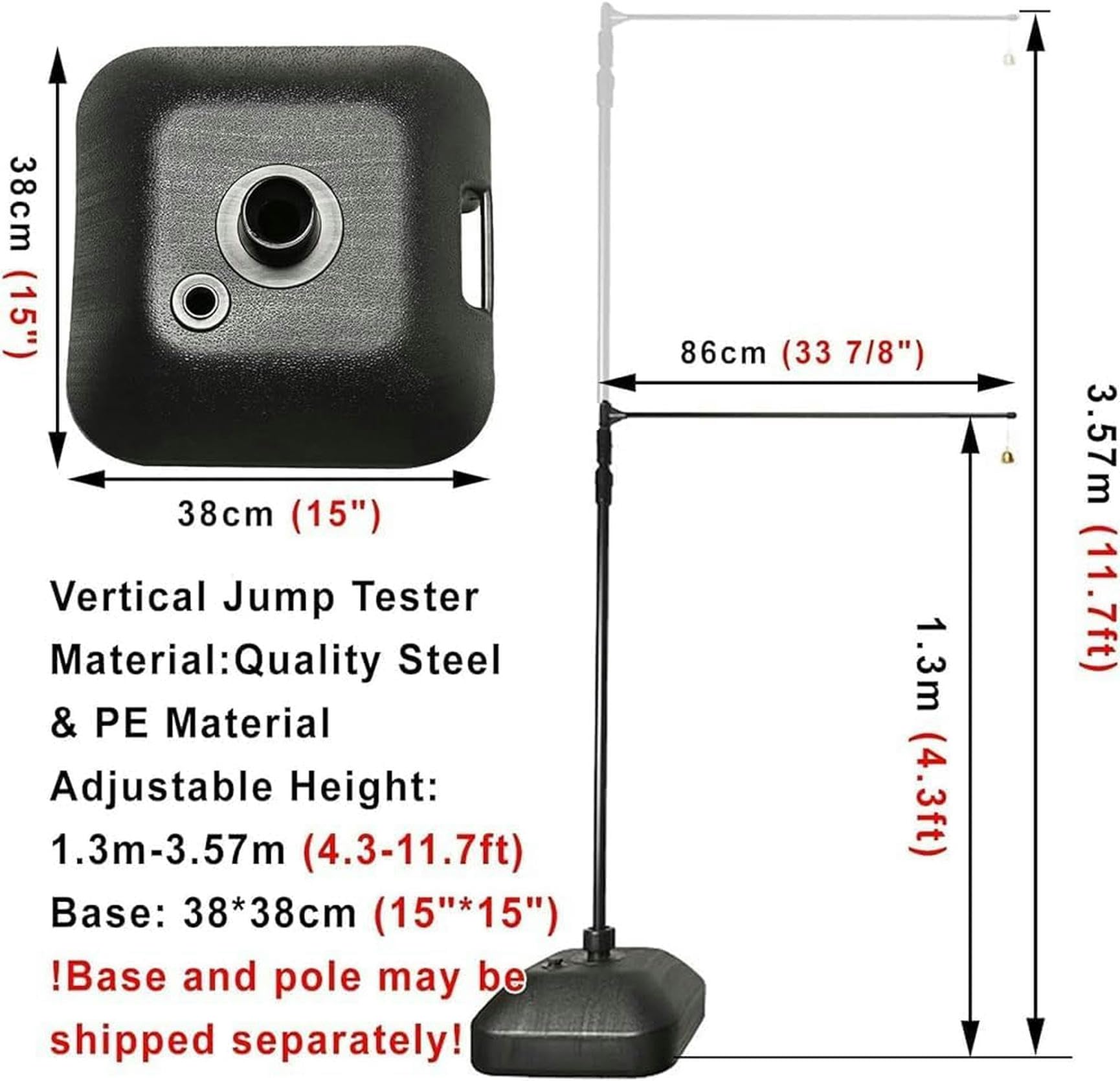 Generisch Sprungkraftmesser, Vertikalsprungtester – Basketball- und Volleyballtrainingsgerät, Steigern Sie Ihre Sprungkraft und Leistung mit dem Challenger Jump Training Device