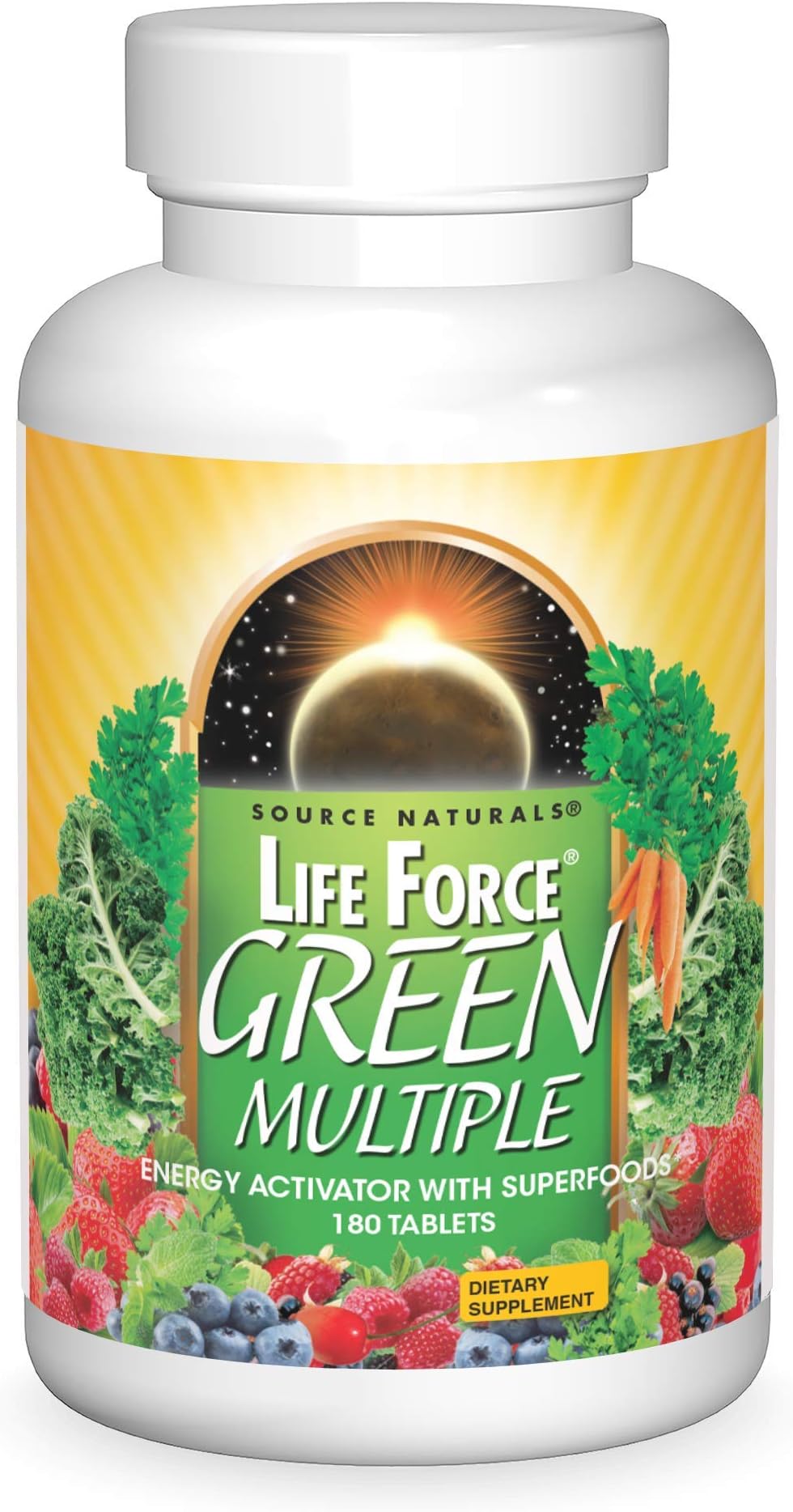 Life Force Green Multiple, Energy Activator with Superfoods* -180 Tablets