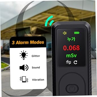 Radiation Detector, Portable Radiation Meter with Multiple Alarm Reminders, Lcd Display Sensitive Geiger Counter for Home, Hospital, Industry
