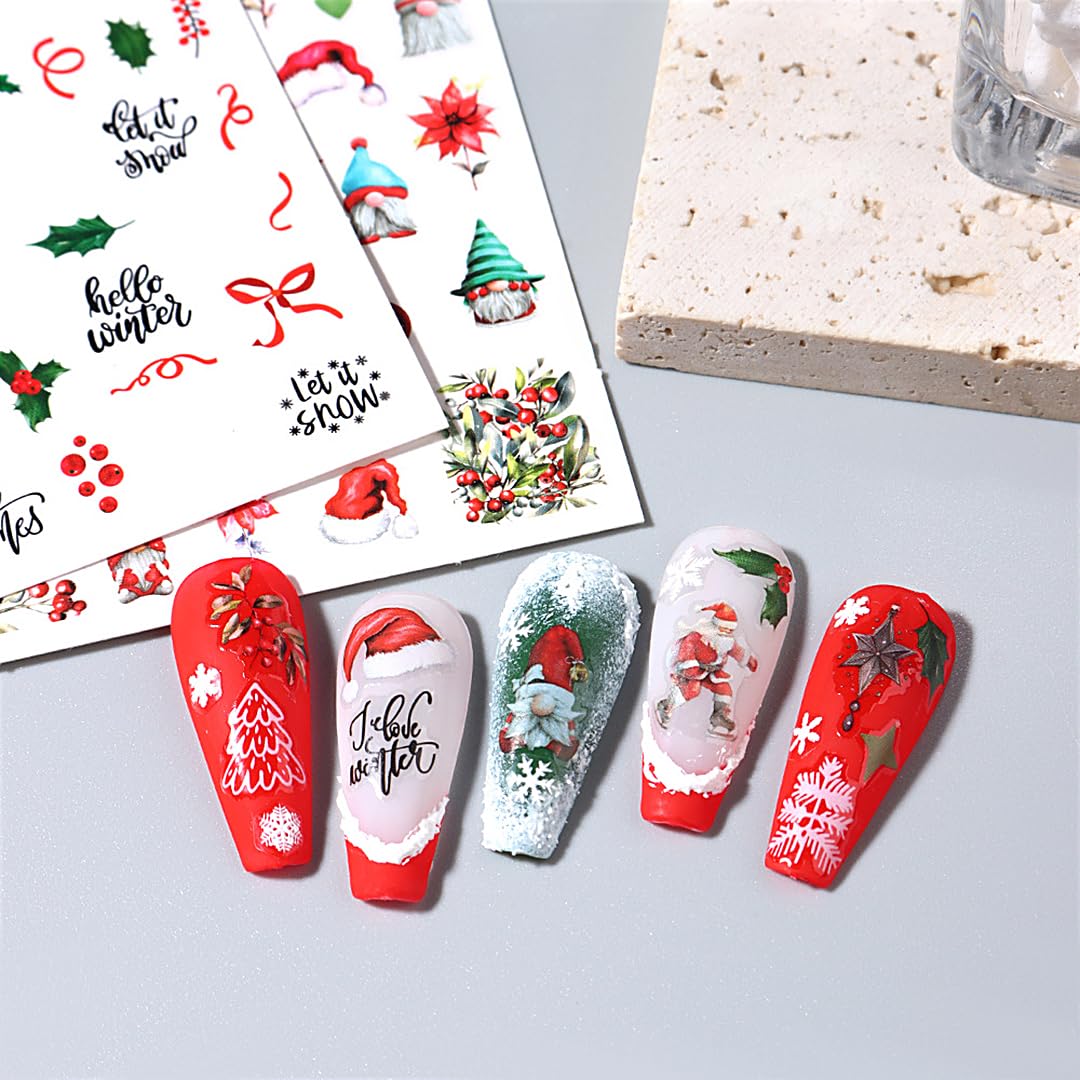 Amazon.co.jp: Zayookey ネイルアートシール 3D クリスマス DIYネイル