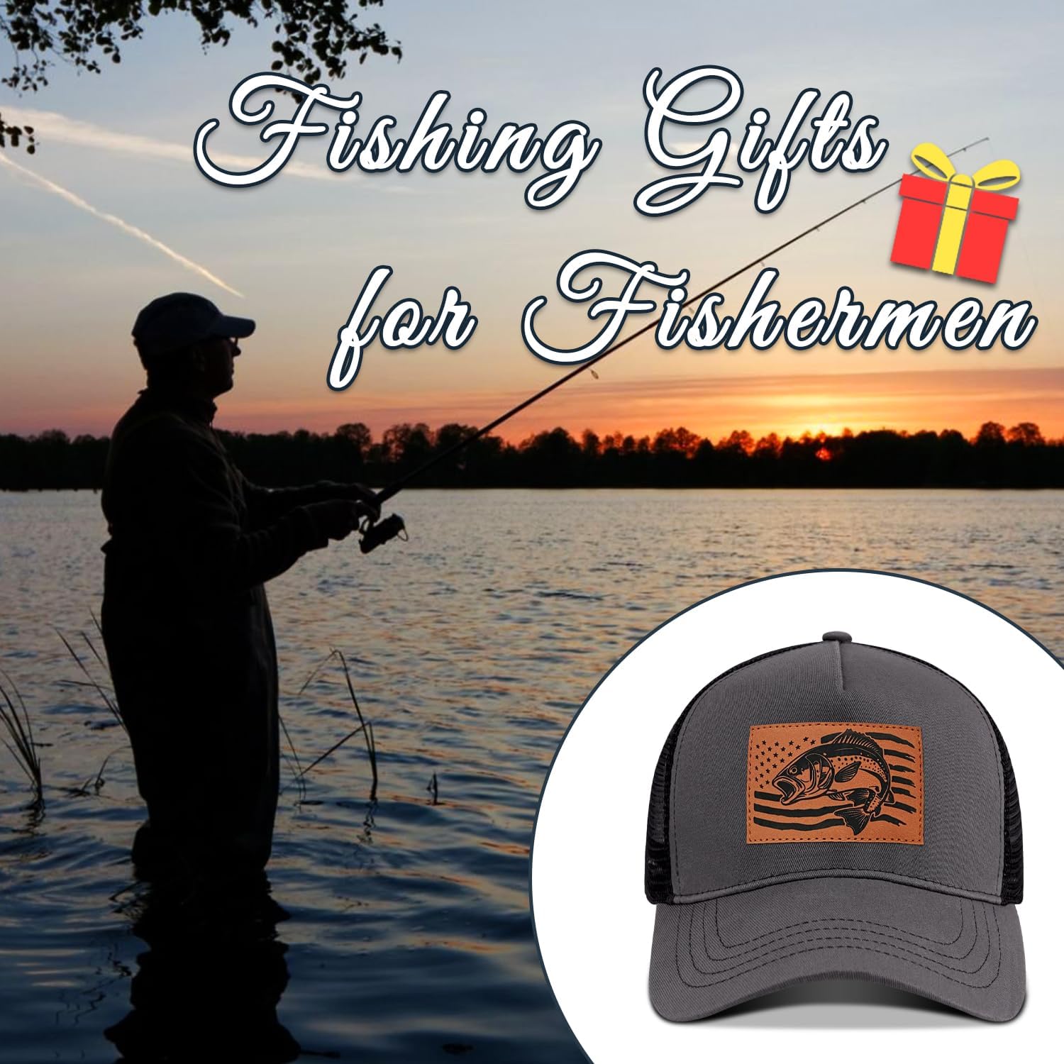 Fishing Hat for Men, Fishing Hat Gifts for Fisherman, Fathers Day Hat Gift for Men, Birthday Gift for Dad - Image 3