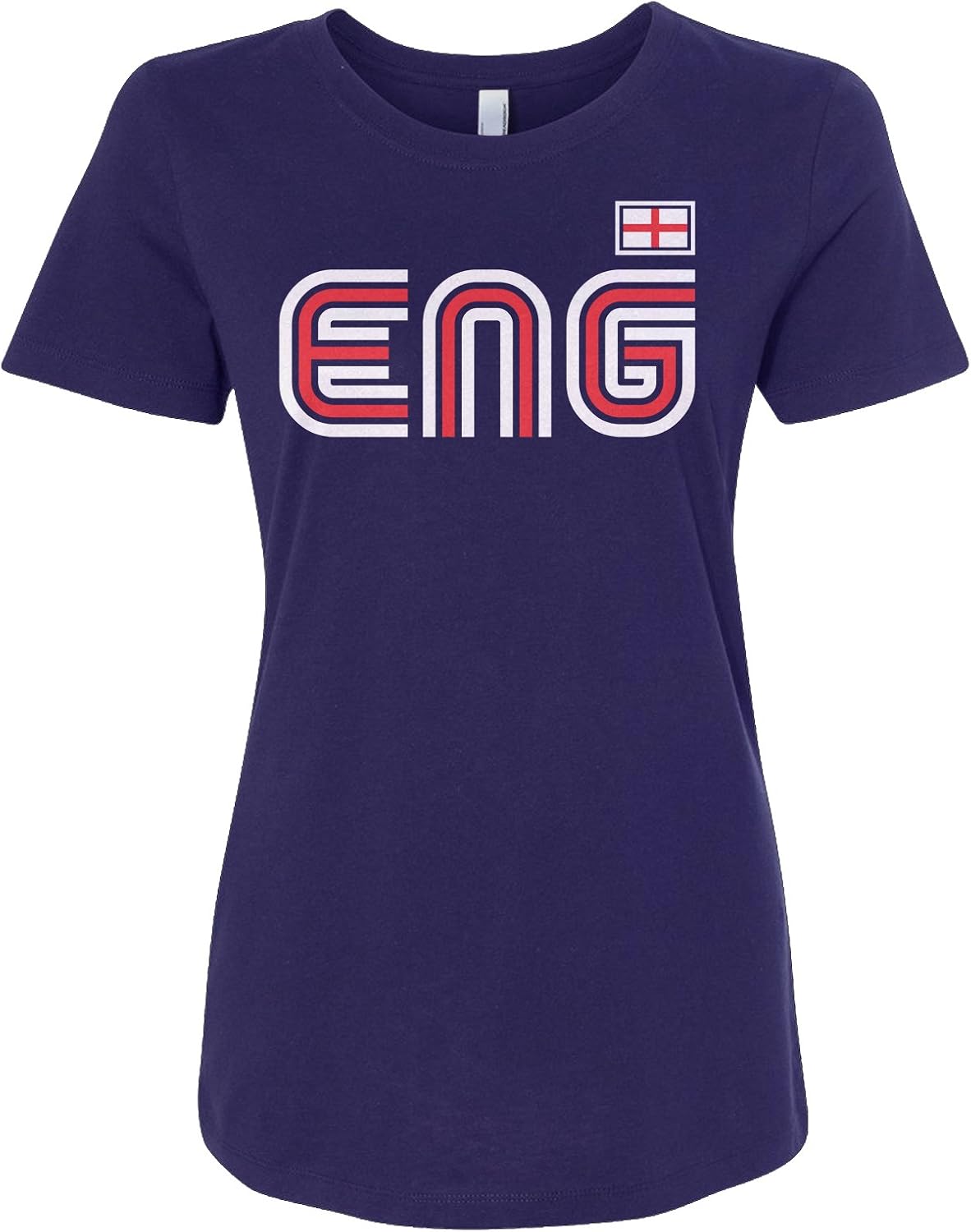 Threadrock Women's England Athletic Retro Series Fitted T-Shirt